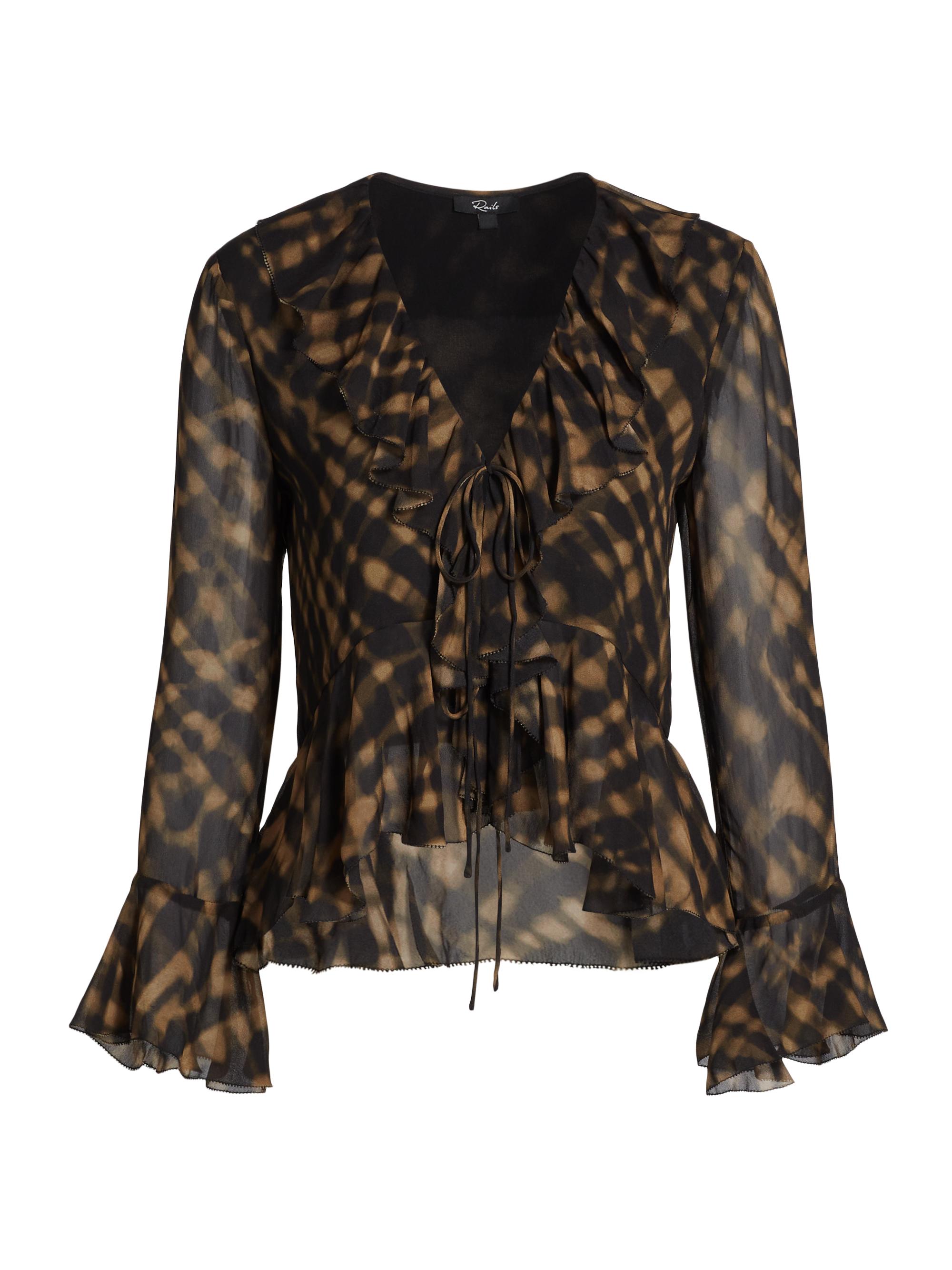 Rails Women's Nicoletta Ruffle-Sleeve Top - Cypress