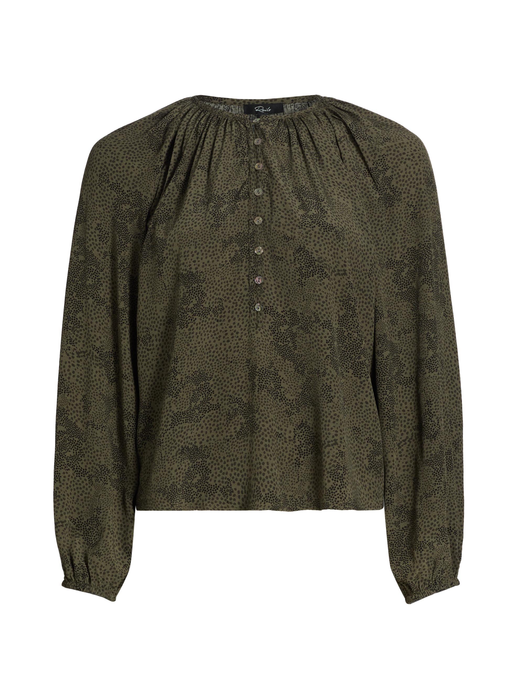 Rails Women's Indi Abstract Blouse - Olive Pebble