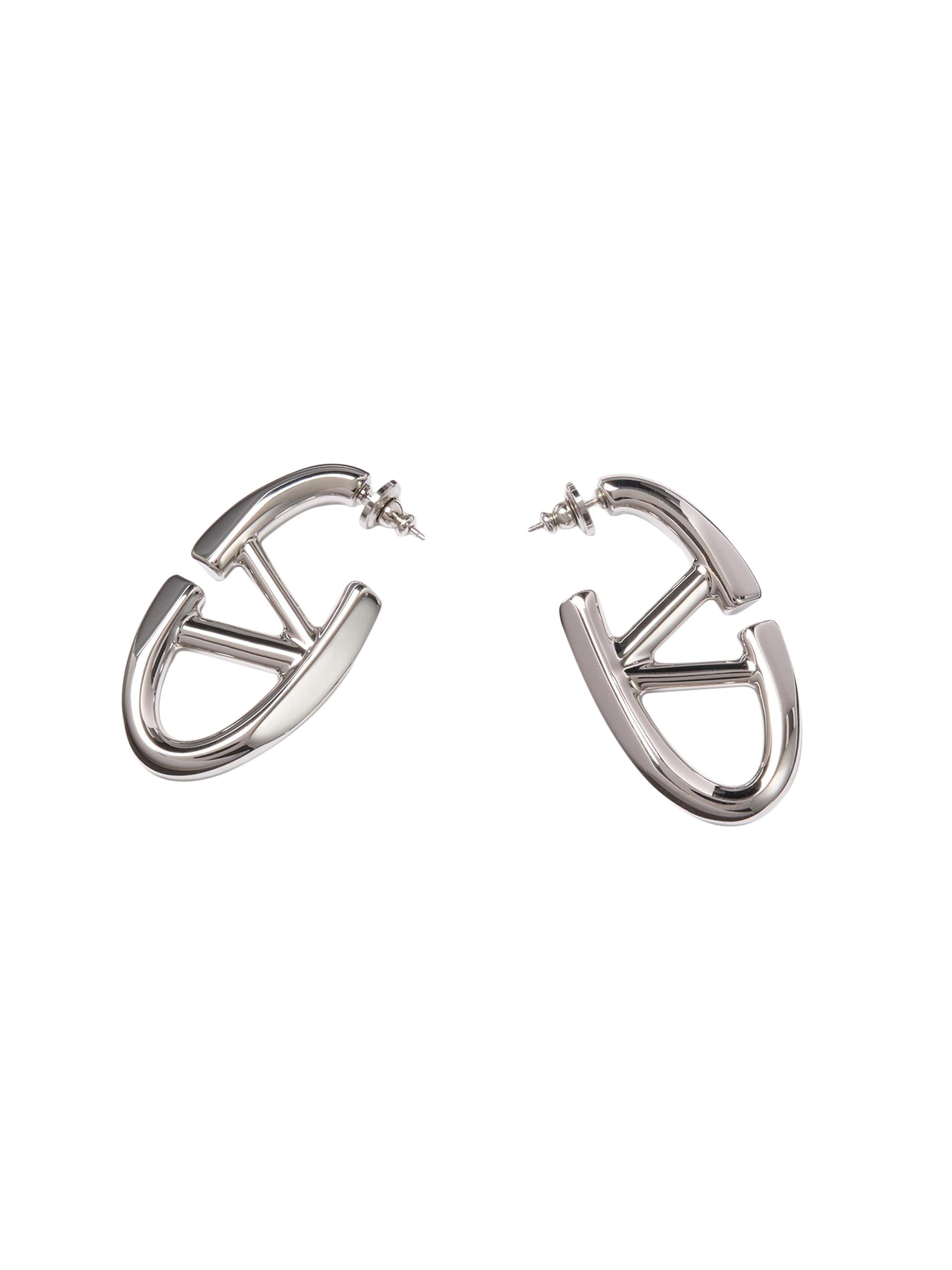 Valentino Garavani Women's VLogo The Bold Edition Metal Earrings - Silver