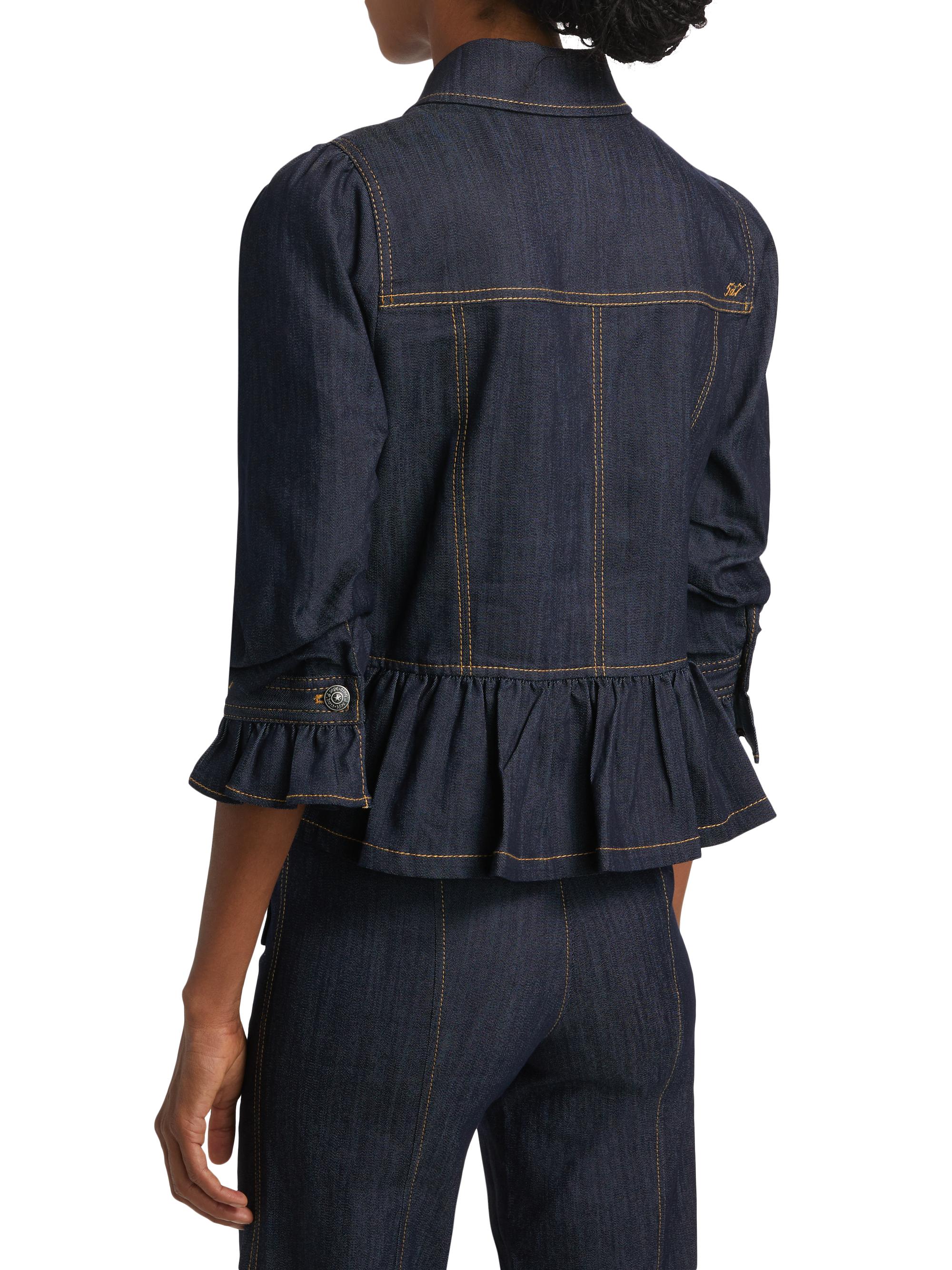 Cinq à Sept Delanie Denim Crop Jacket | Saks Fifth Avenue