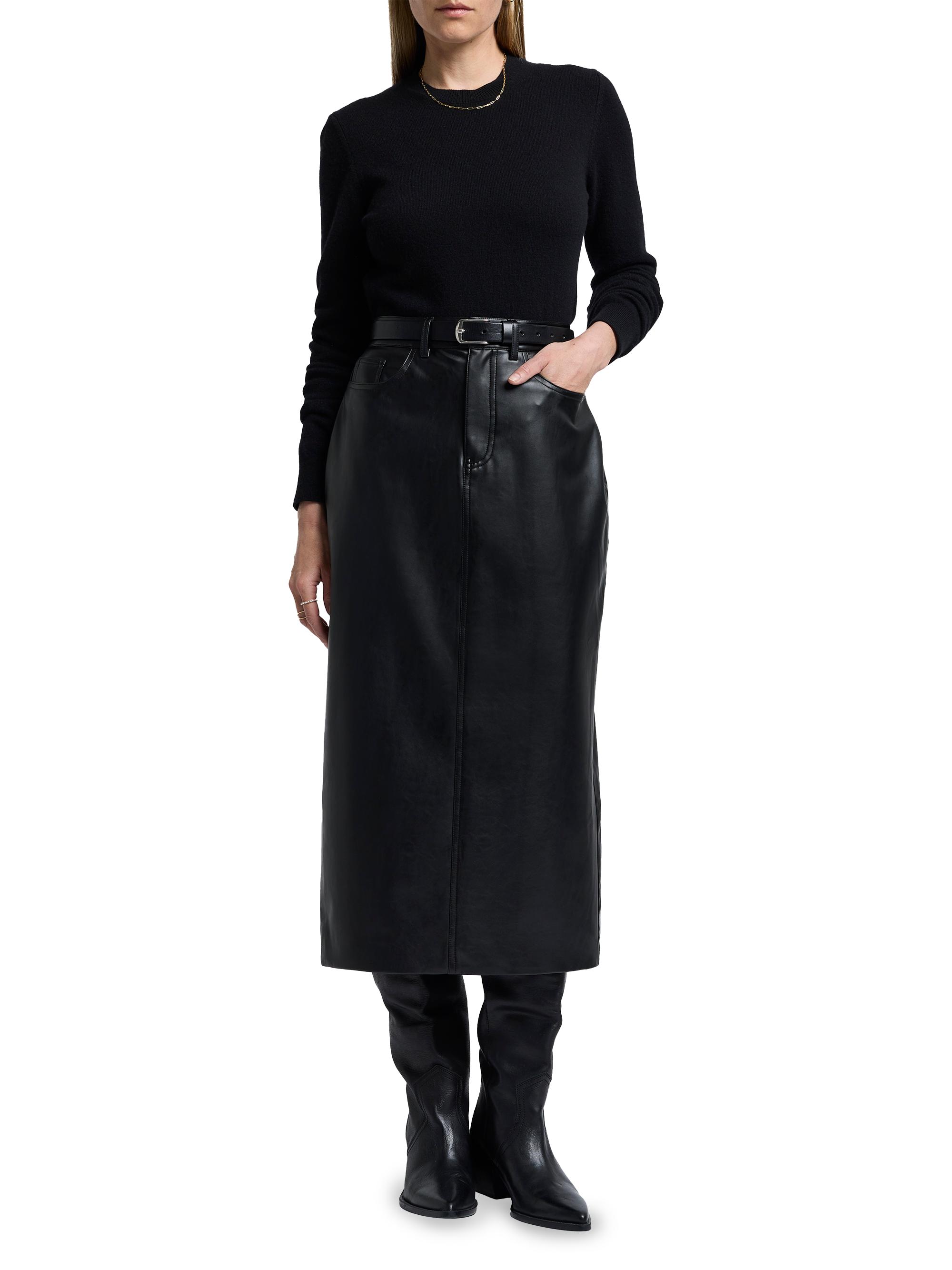 7 For All Mankind Faux Leather Maxi Skirt | Saks Fifth Avenue