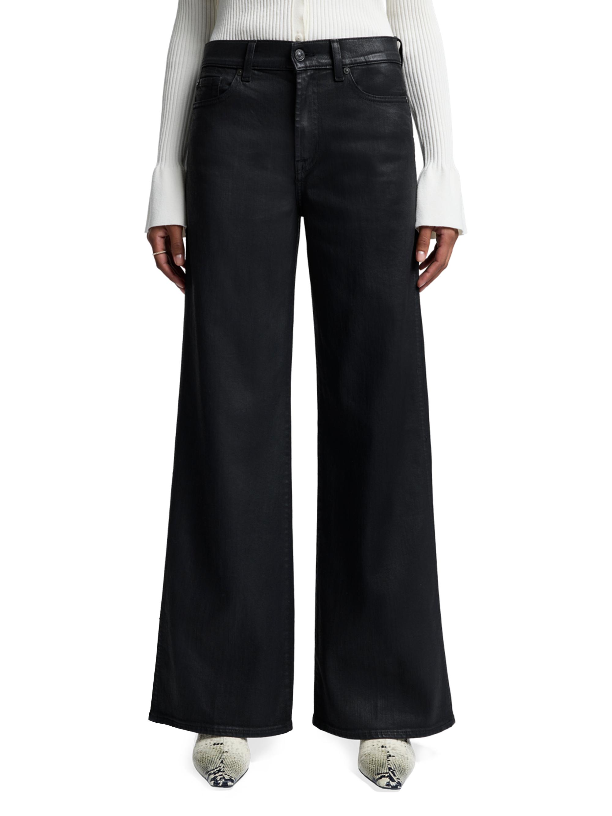 7 For All Mankind Lotta Wide-Leg Coated Jeans | Saks Fifth Avenue