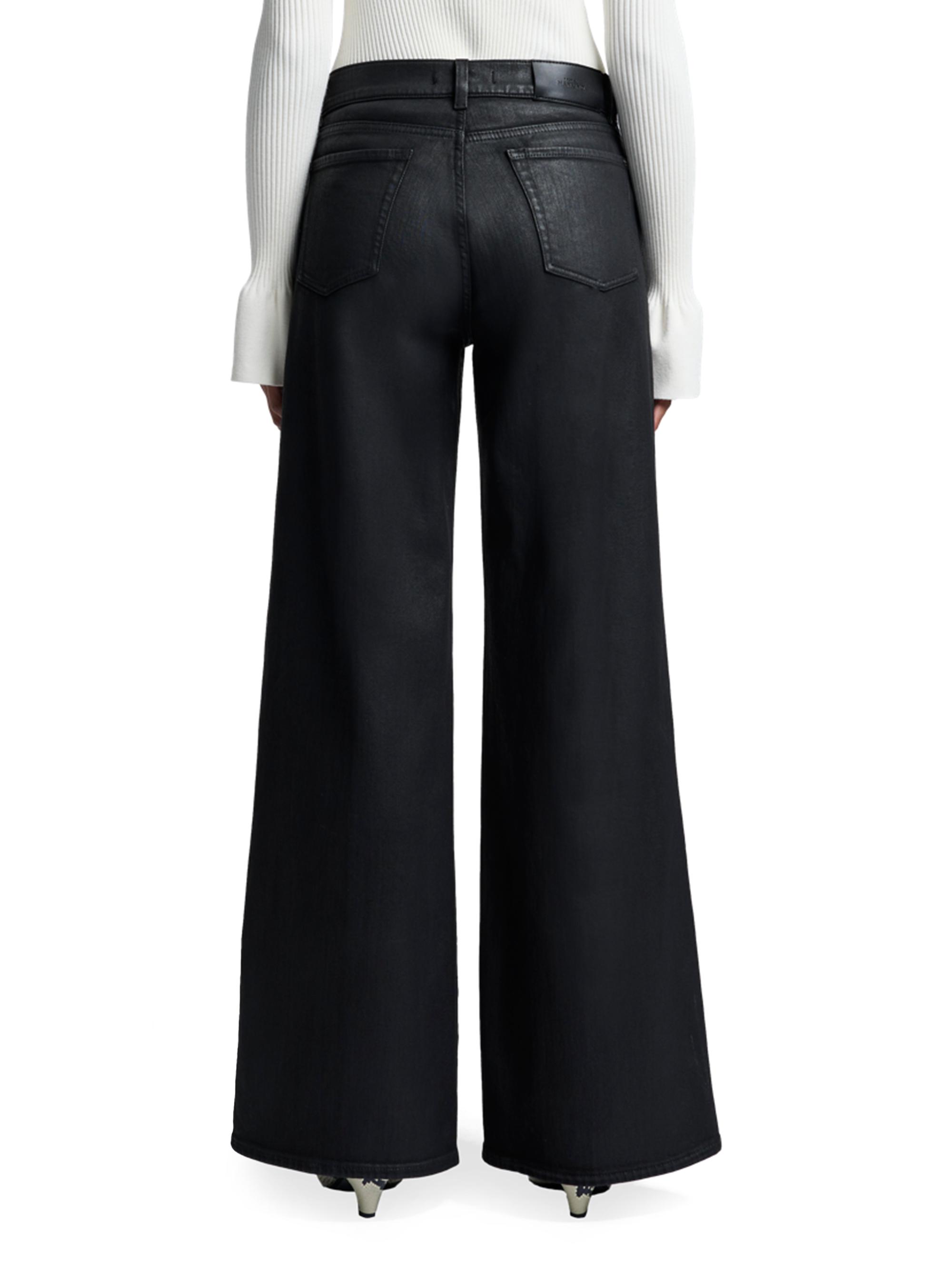 7 For All Mankind Lotta Wide-Leg Coated Jeans | Saks Fifth Avenue