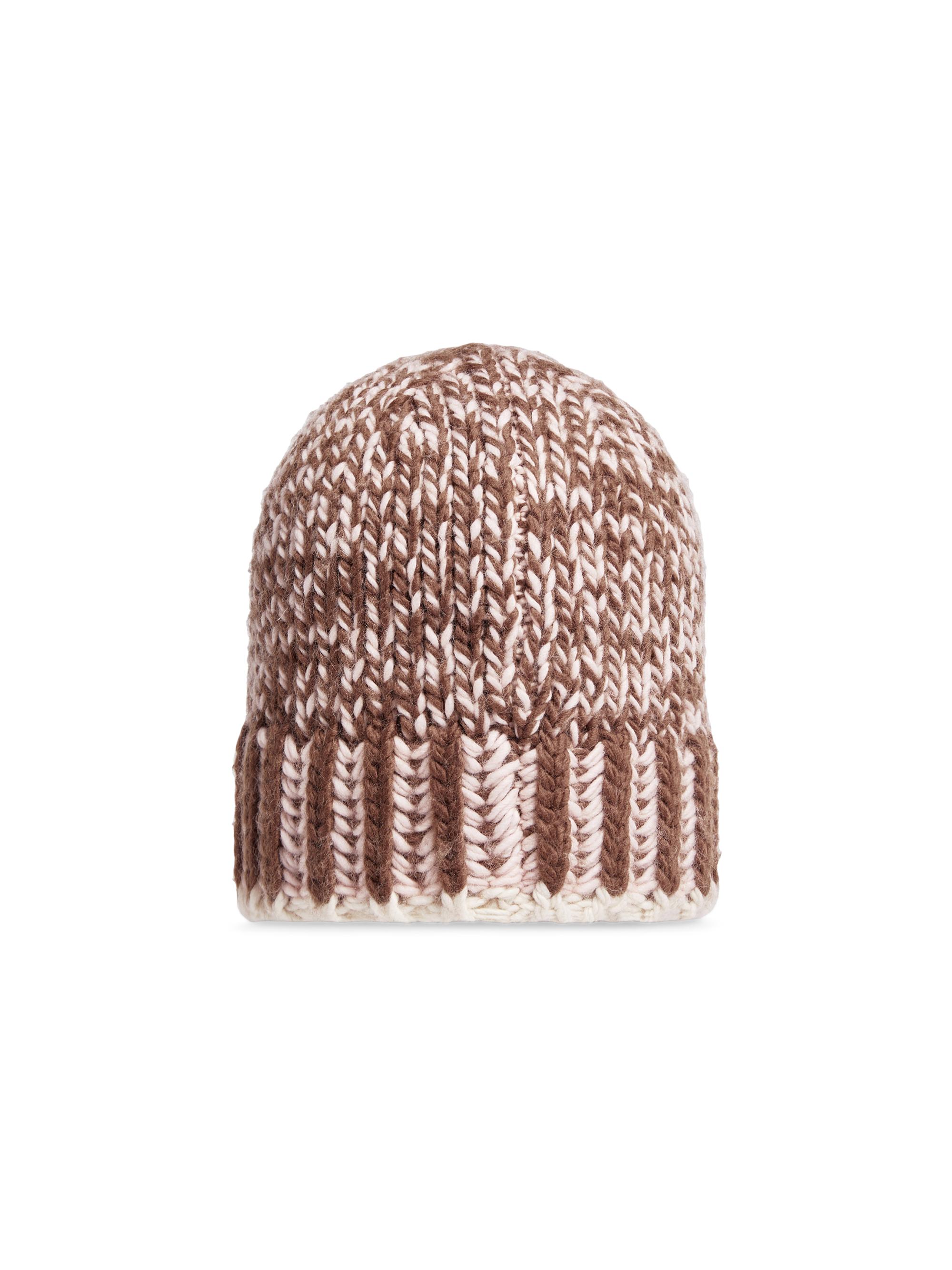 Moncler Women's Cable Knit Logo Beanie - Beige