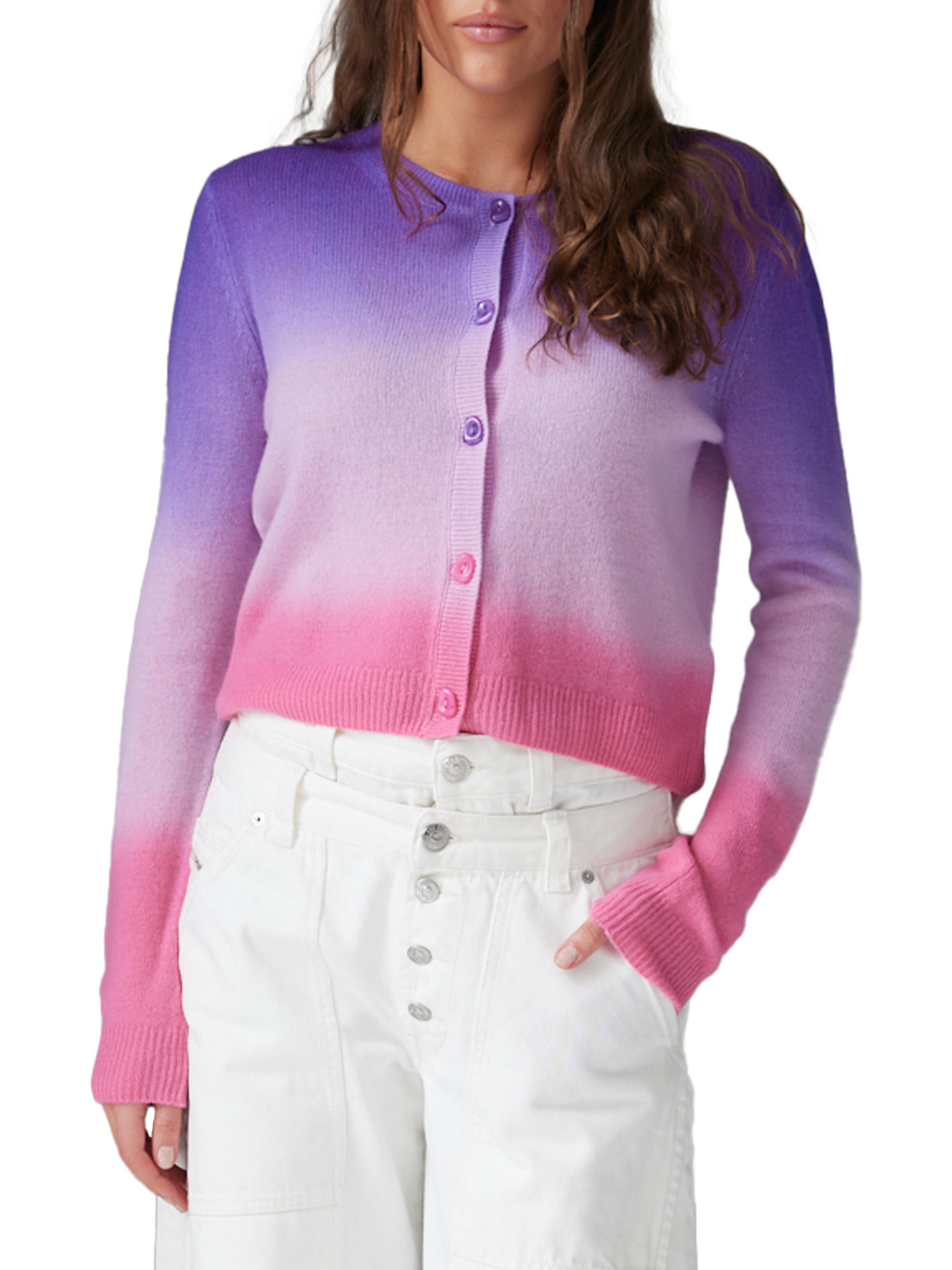 COLORUSH Women's Malou Gauzy Dip Dye Cardigan - Afterglow