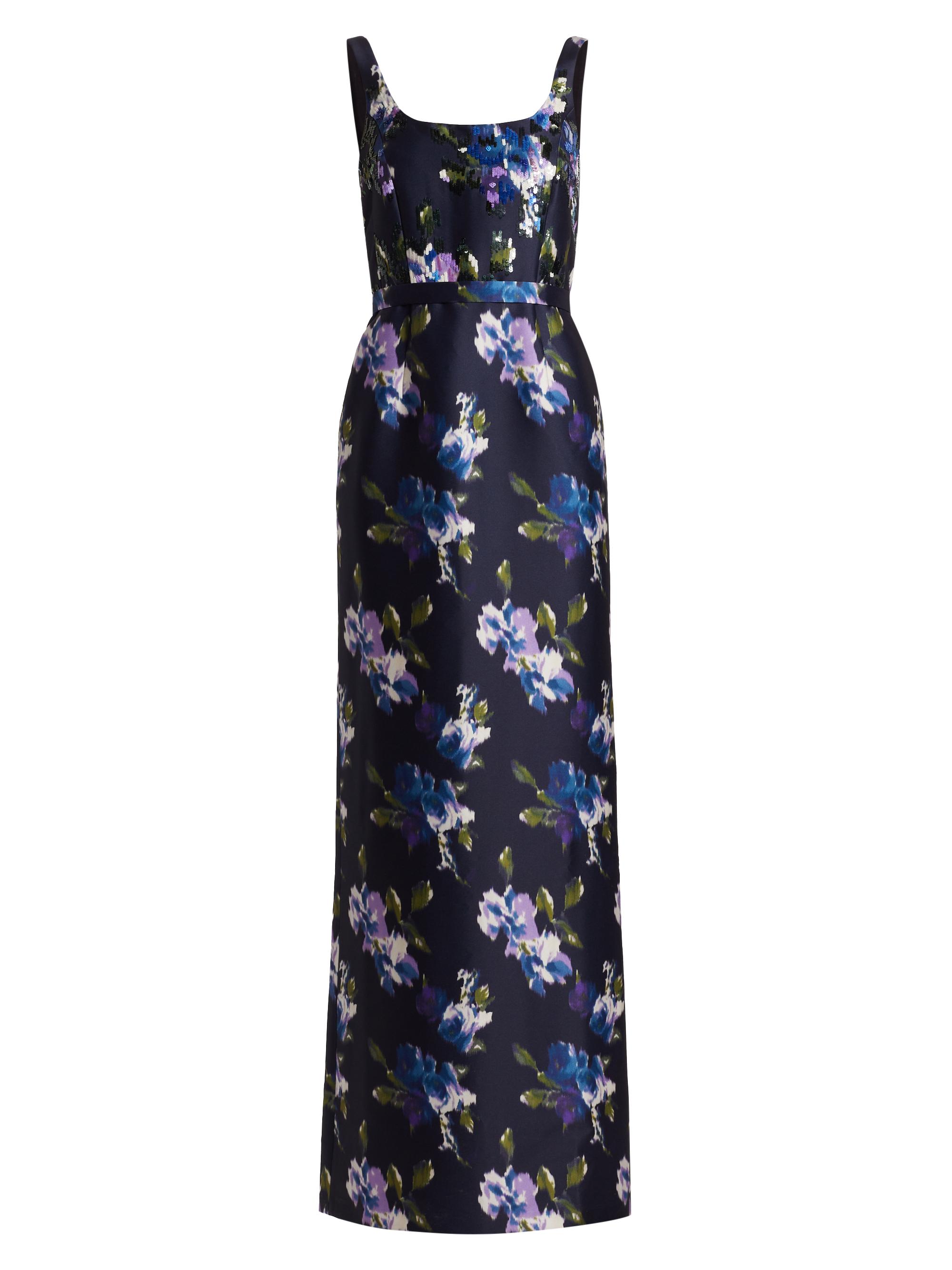 Sachin & Babi Women's Lana Floral Column Gown - Midnight Corsage