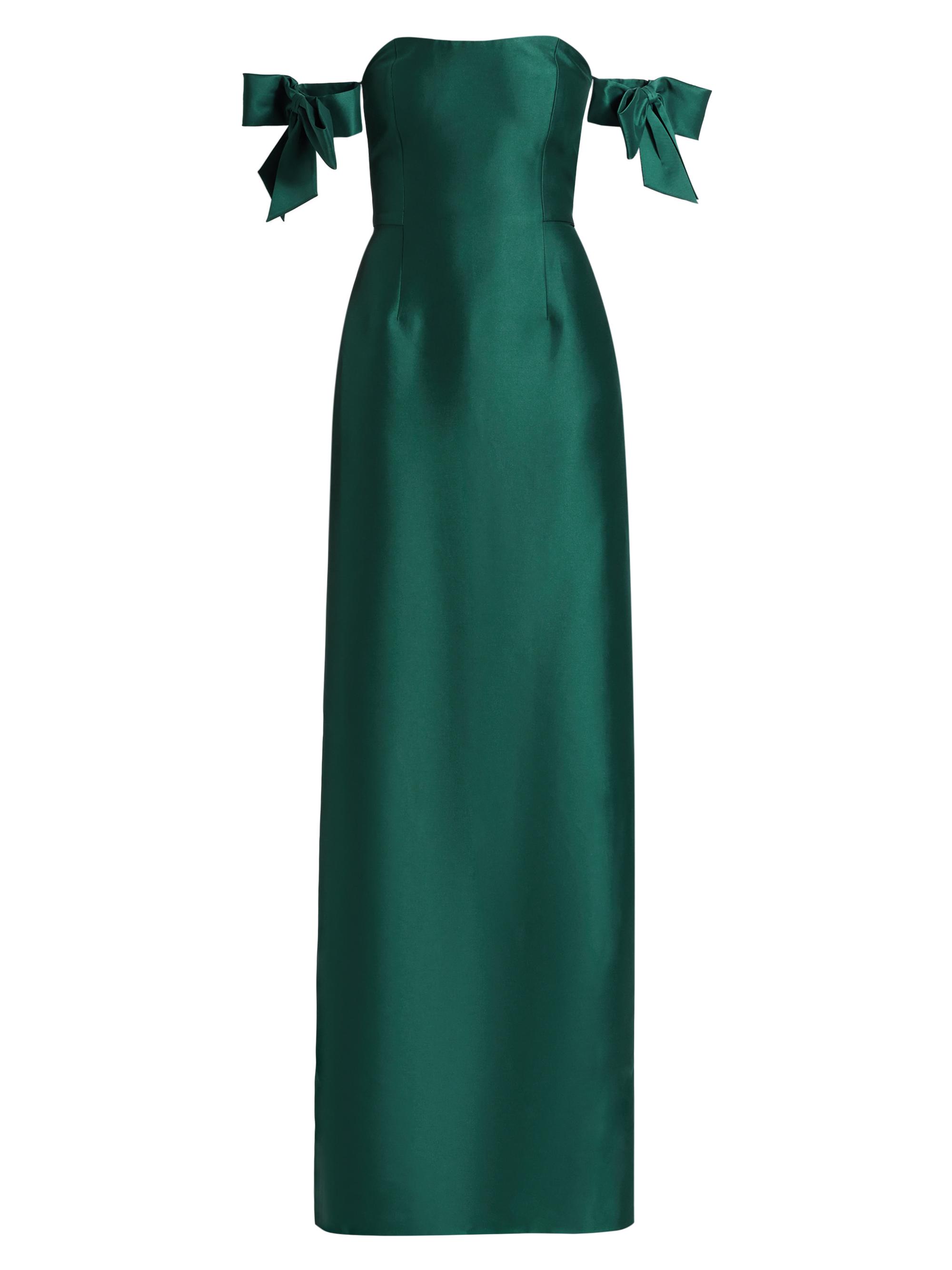 Sachin & Babi Women's Marlena Satin Off-The-Shoulder Gown - Tourmalinea Green