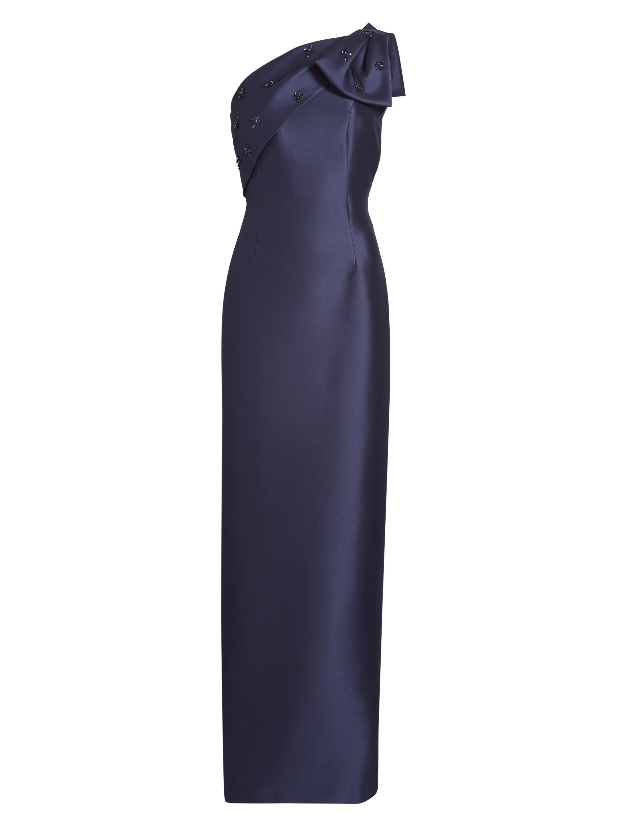 Sachin & Babi Women's Olivia Embellished Mikado One-Shoulder Gown - Washed Indigo