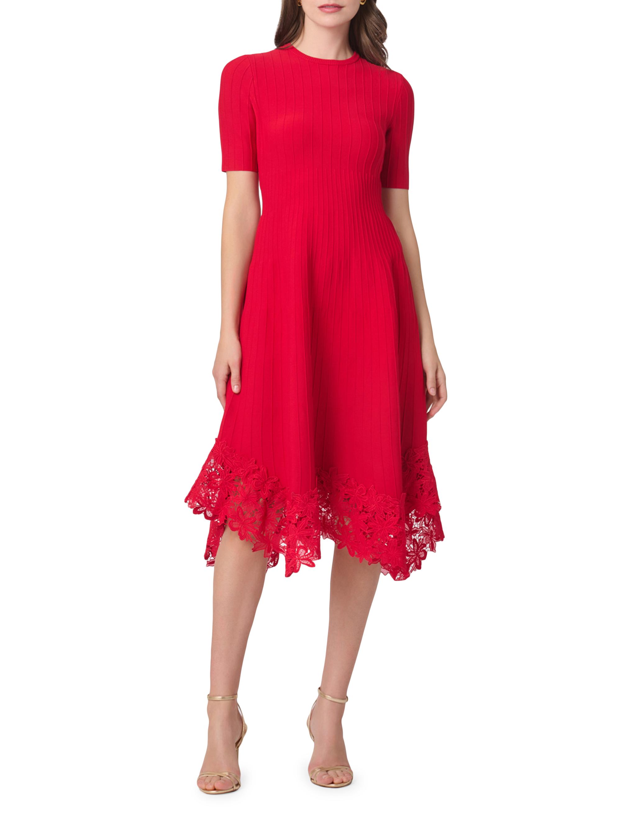 Shoshanna Shailene Knit Fit & Flare Dress | Saks Fifth Avenue