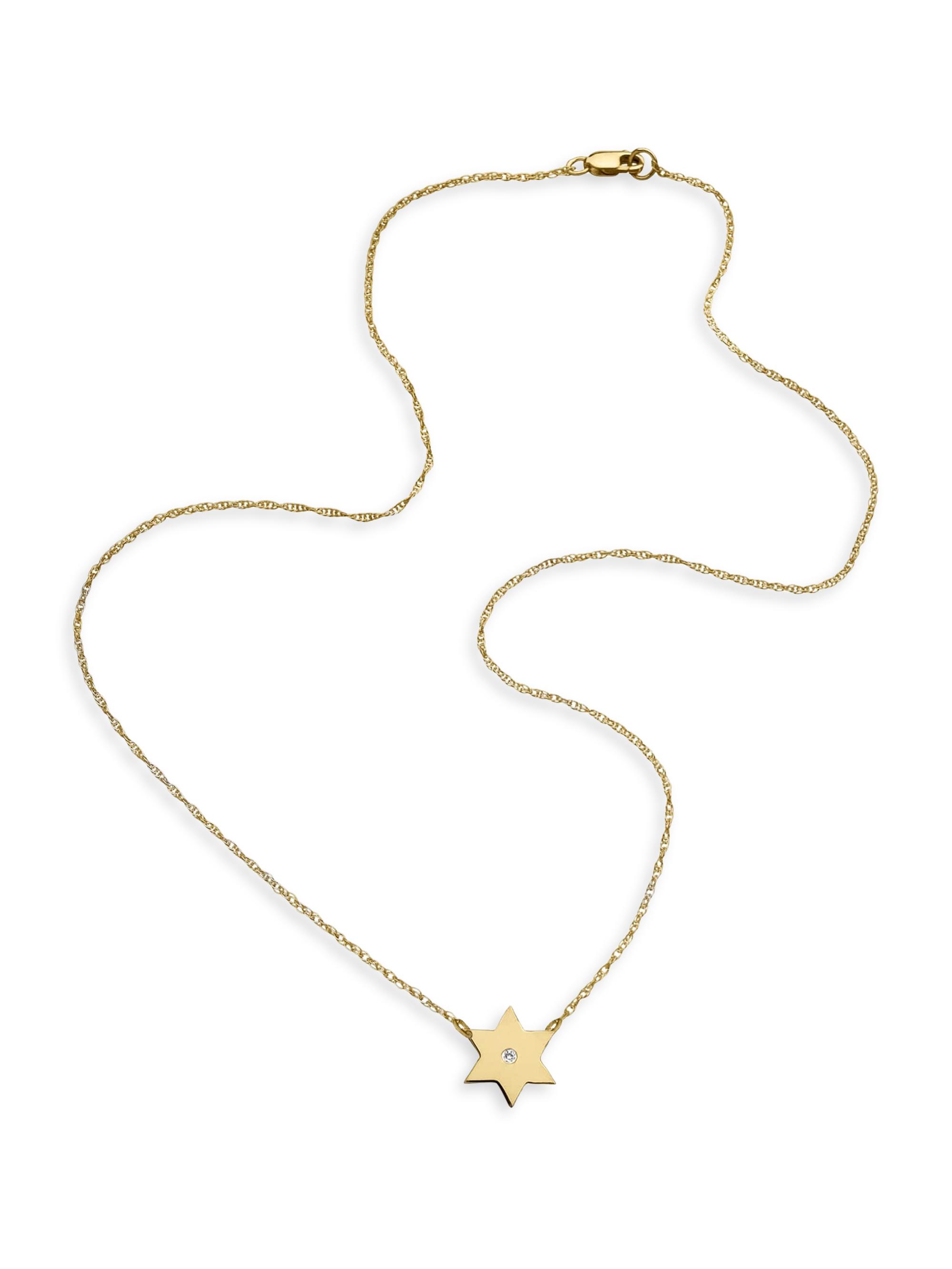 Jennifer Zeuner Jewelry Women's Stella 18K-Gold-Vermeil & 0.01 TCW Diamond Necklace - Gold Vermeil