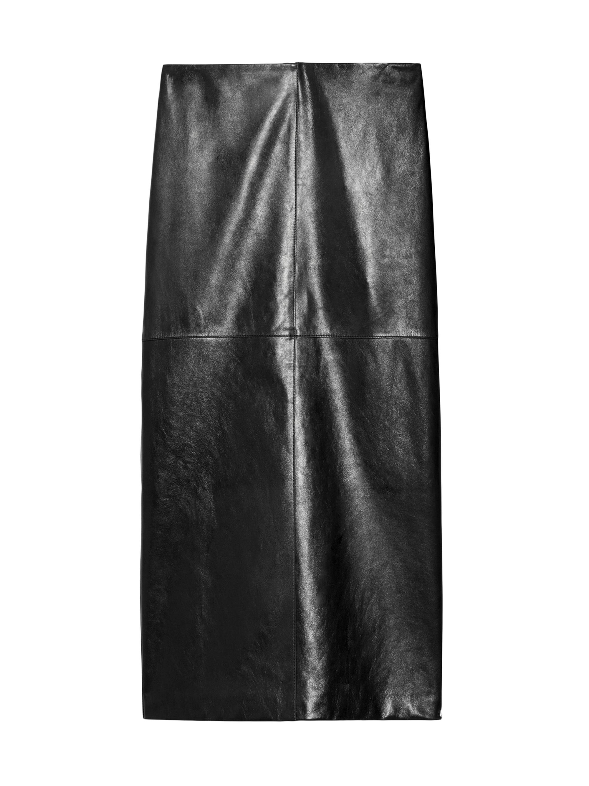 Sportmax Women's Bairo Leather Midi-Skirt - Black