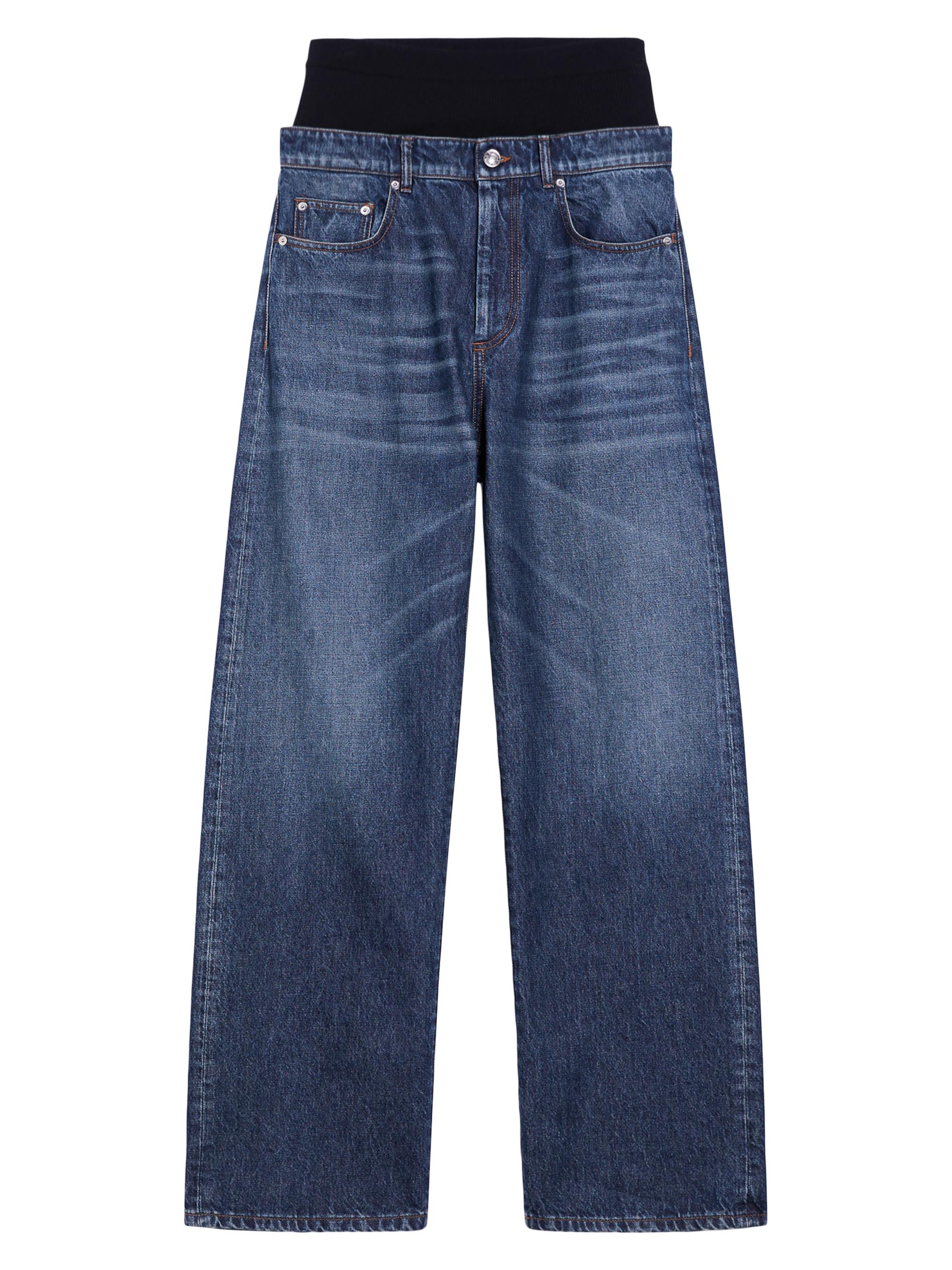 Sportmax Women's Afoso Denim Double-Waist Jeans - Midnight Blue