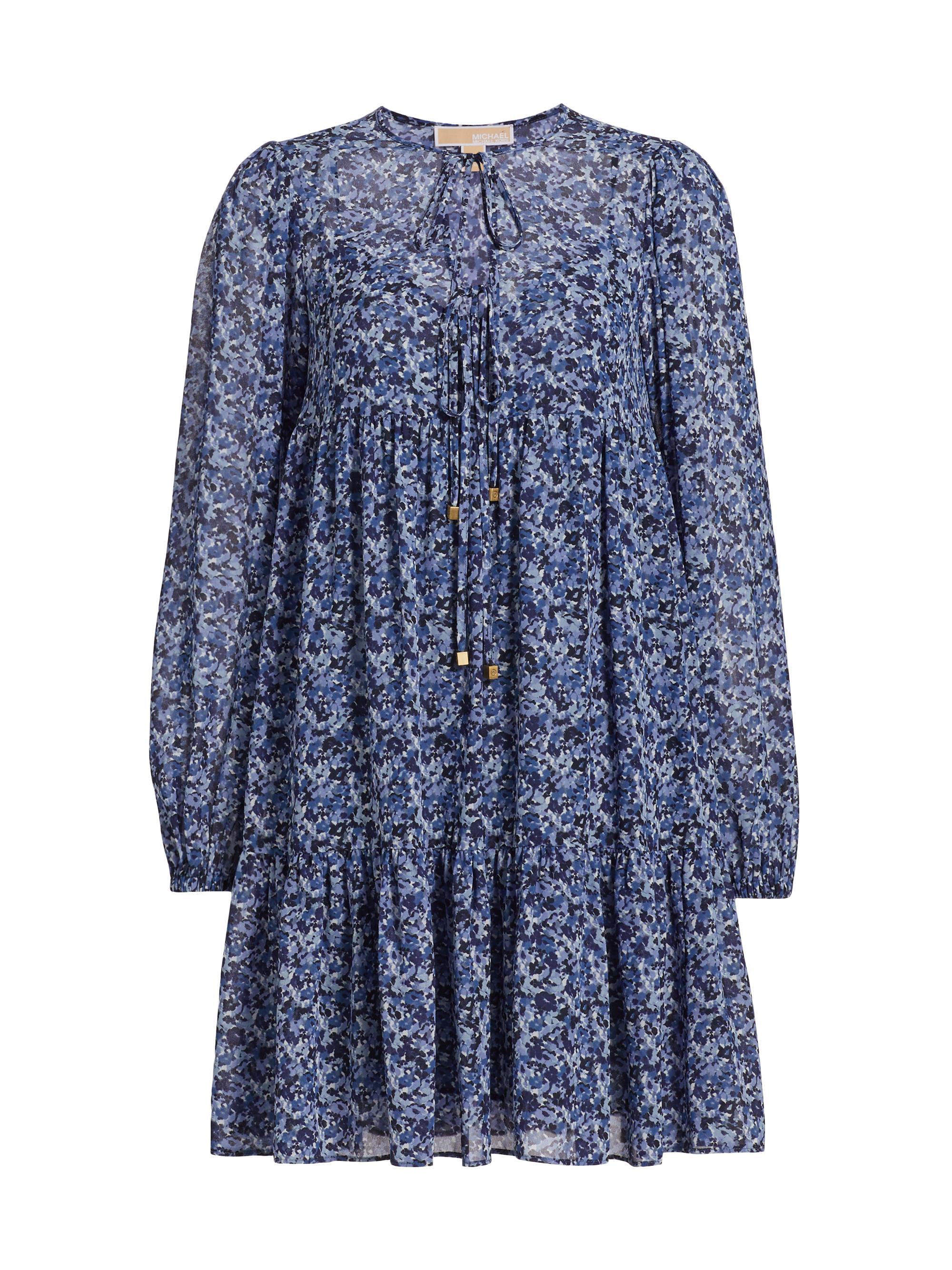 MICHAEL Michael Kors Tie Neck Mini Dress Saks Fifth Avenue