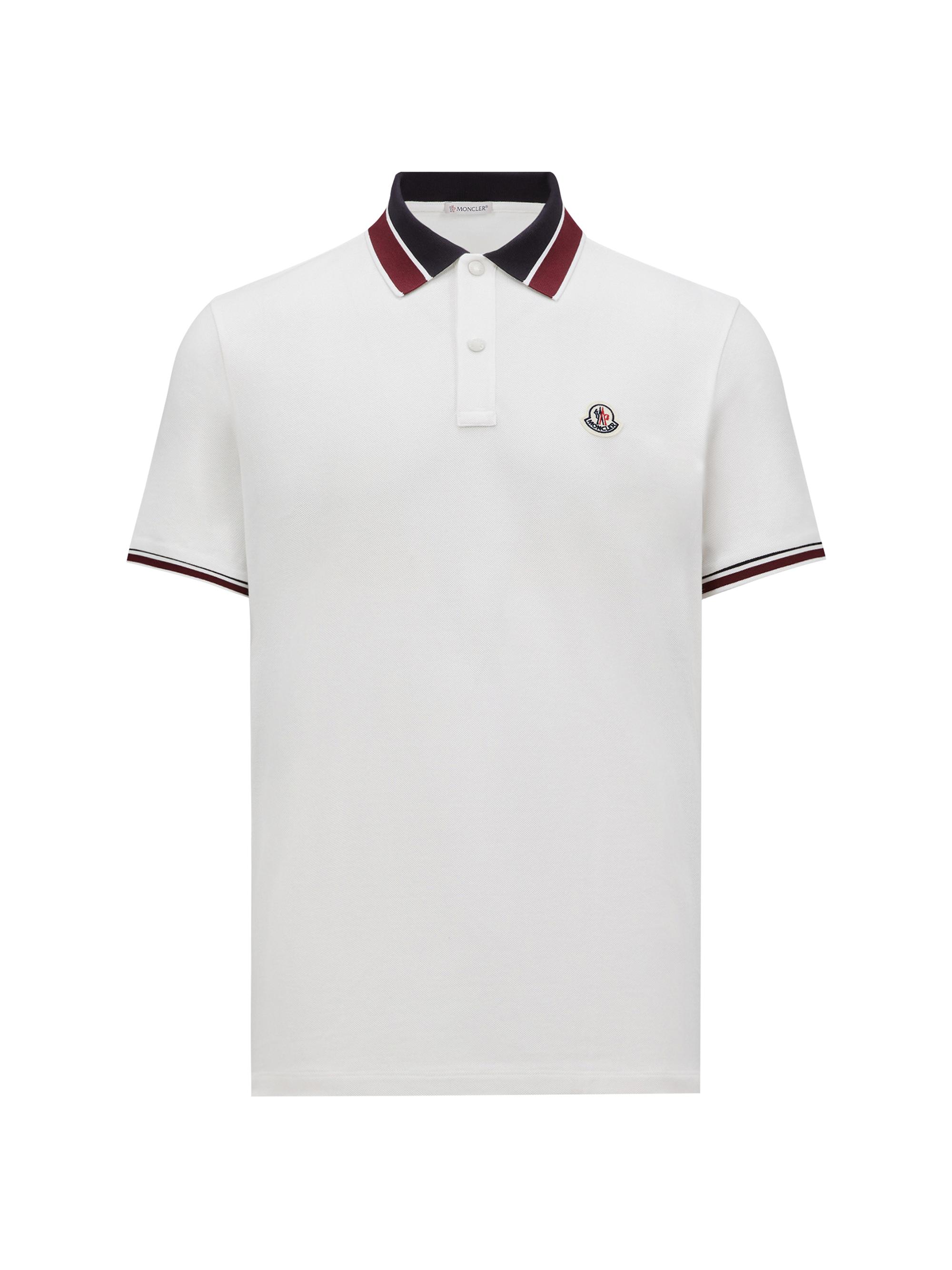 Moncler Men's Logo Patch Polo Shirt - White