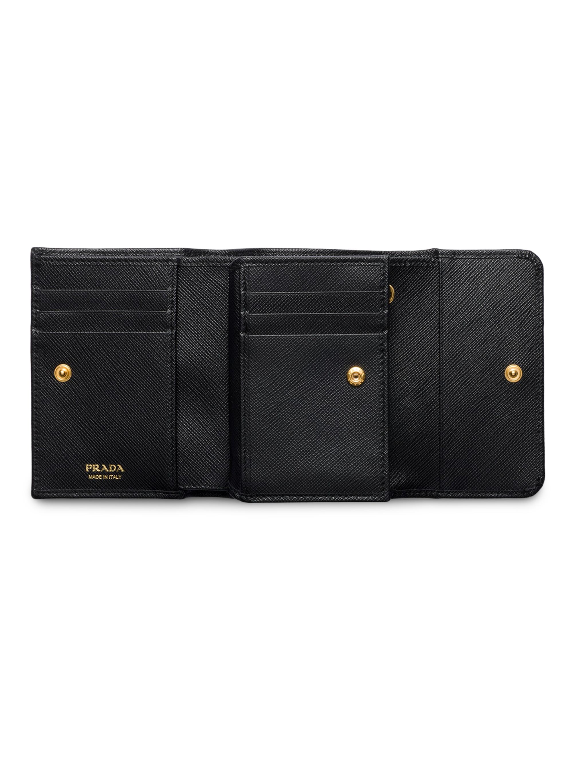 小物 PRADA RFID Saffiano leather wallet black Prada Small Saffiano Leather Wallet | Saks Fifth Avenue