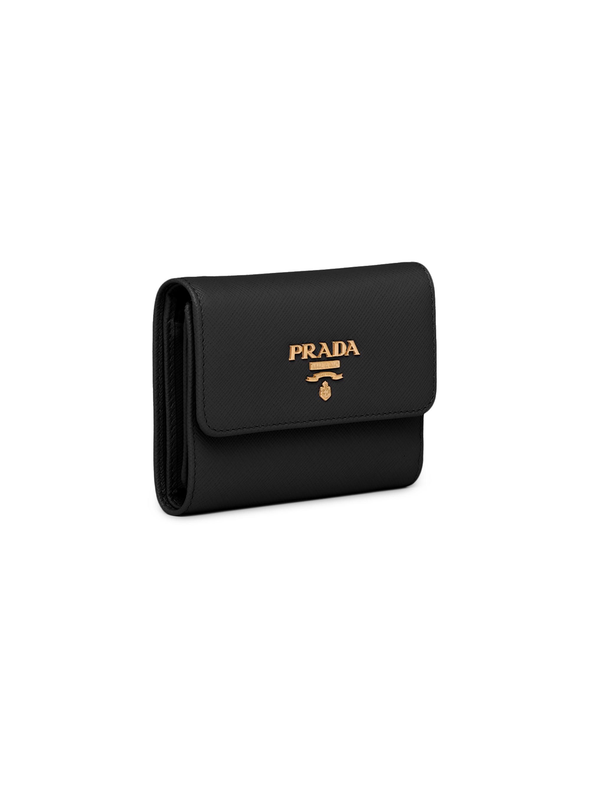 Prada Small Saffiano Leather Wallet | Saks Fifth Avenue