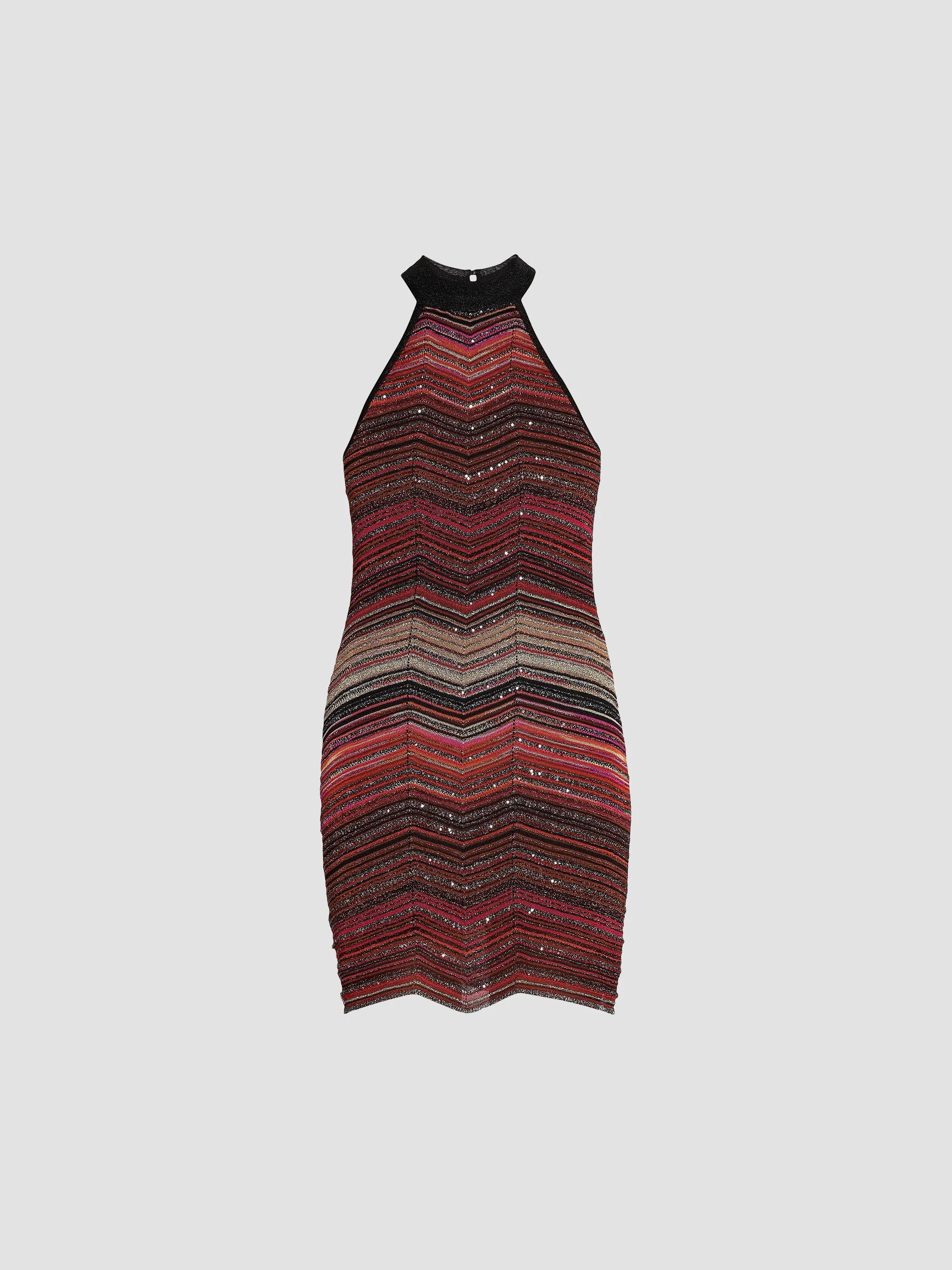 Robe Oversize Missoni By LINDEX En Tricot Lurex Bordeaux - Taille S, Occasion Très Bon état
