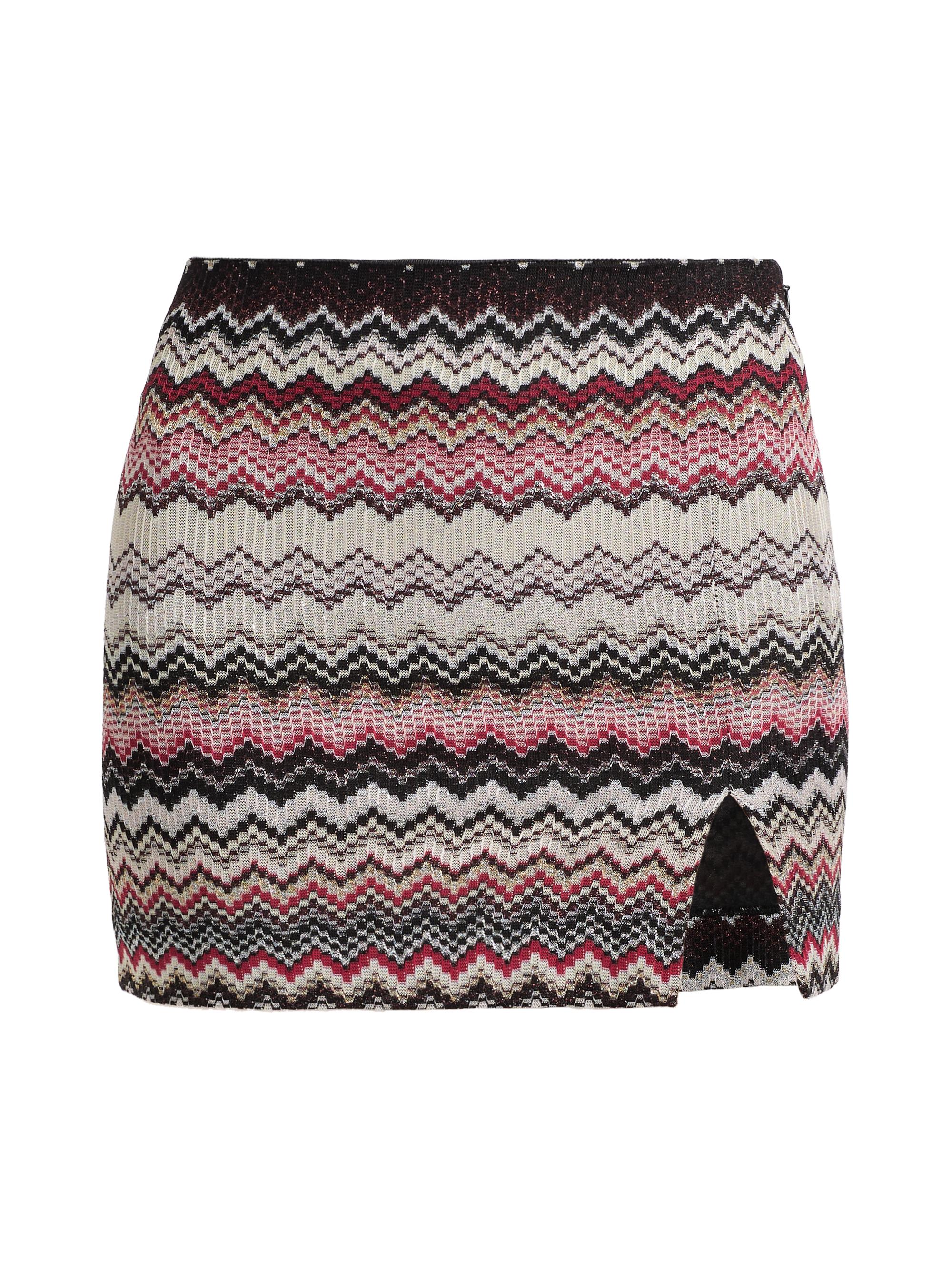 Missoni Women's Zig Zag Knit Miniskirt - Multi Pink Beige Tones