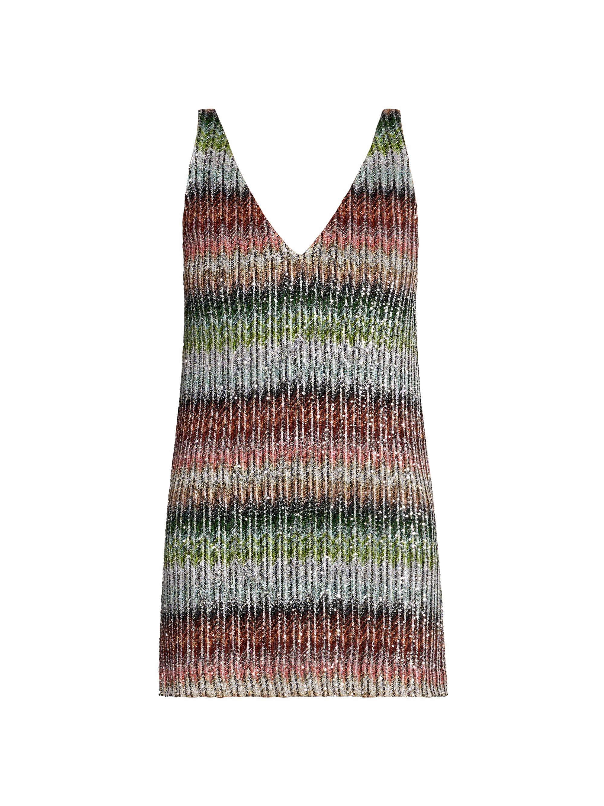 Missoni Women's Zigzag Sequin Minidress - Multicolor Green Red