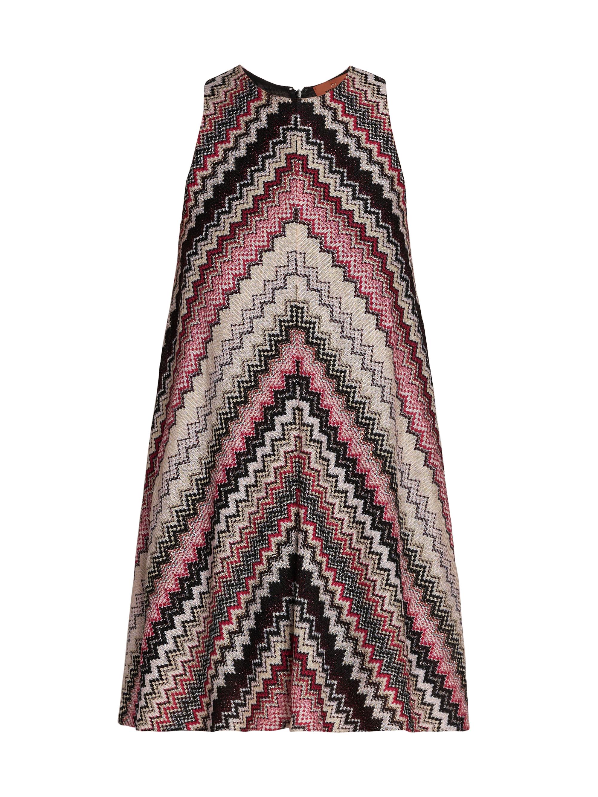 Missoni Women's Zigzag Sleeveless A-Line Minidress - Multi Pink Beige Tones
