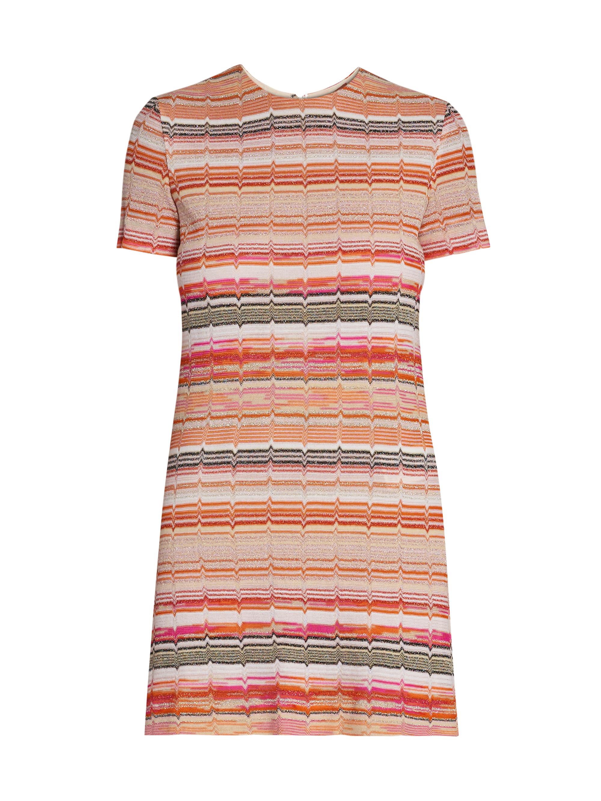 Missoni Women's Striped Metallic Knit Crewneck Minidress