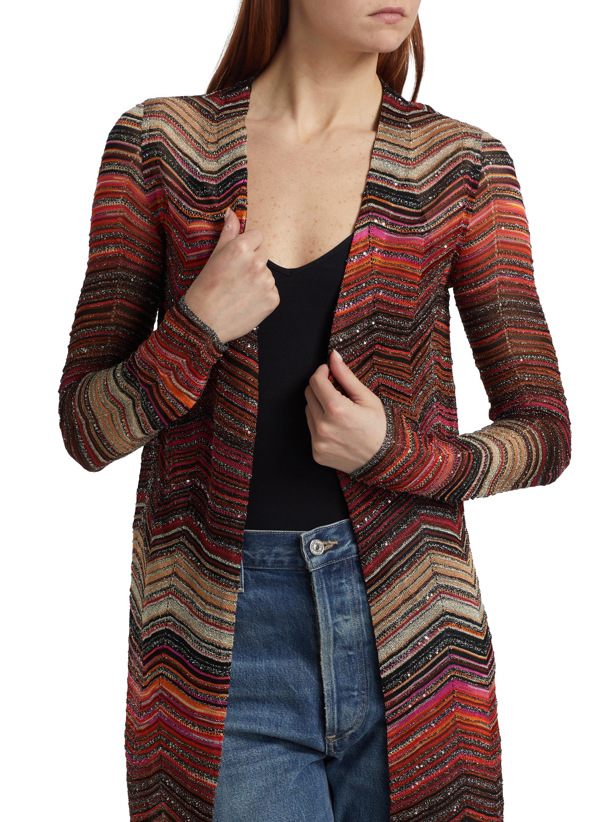 Missoni Zig Zag Metallic Duster Cardigan | Saks Fifth Avenue