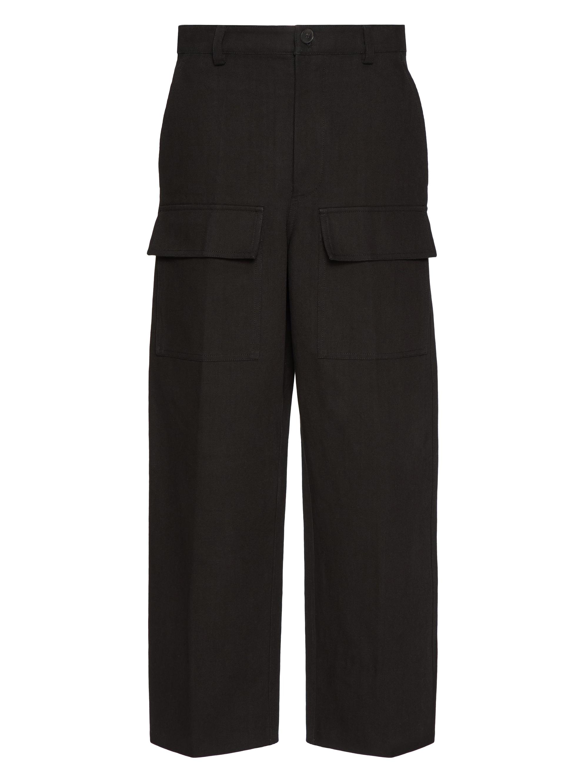 Valentino Garavani Men's Cotton Canvas Cargo Pants - Black