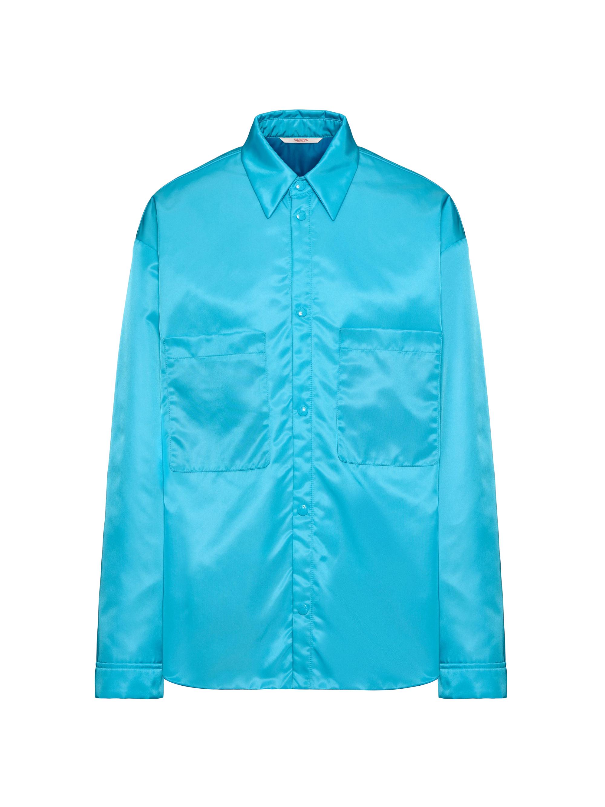 Valentino Garavani Men's Nylon Shirt Jacket - Sky Blue