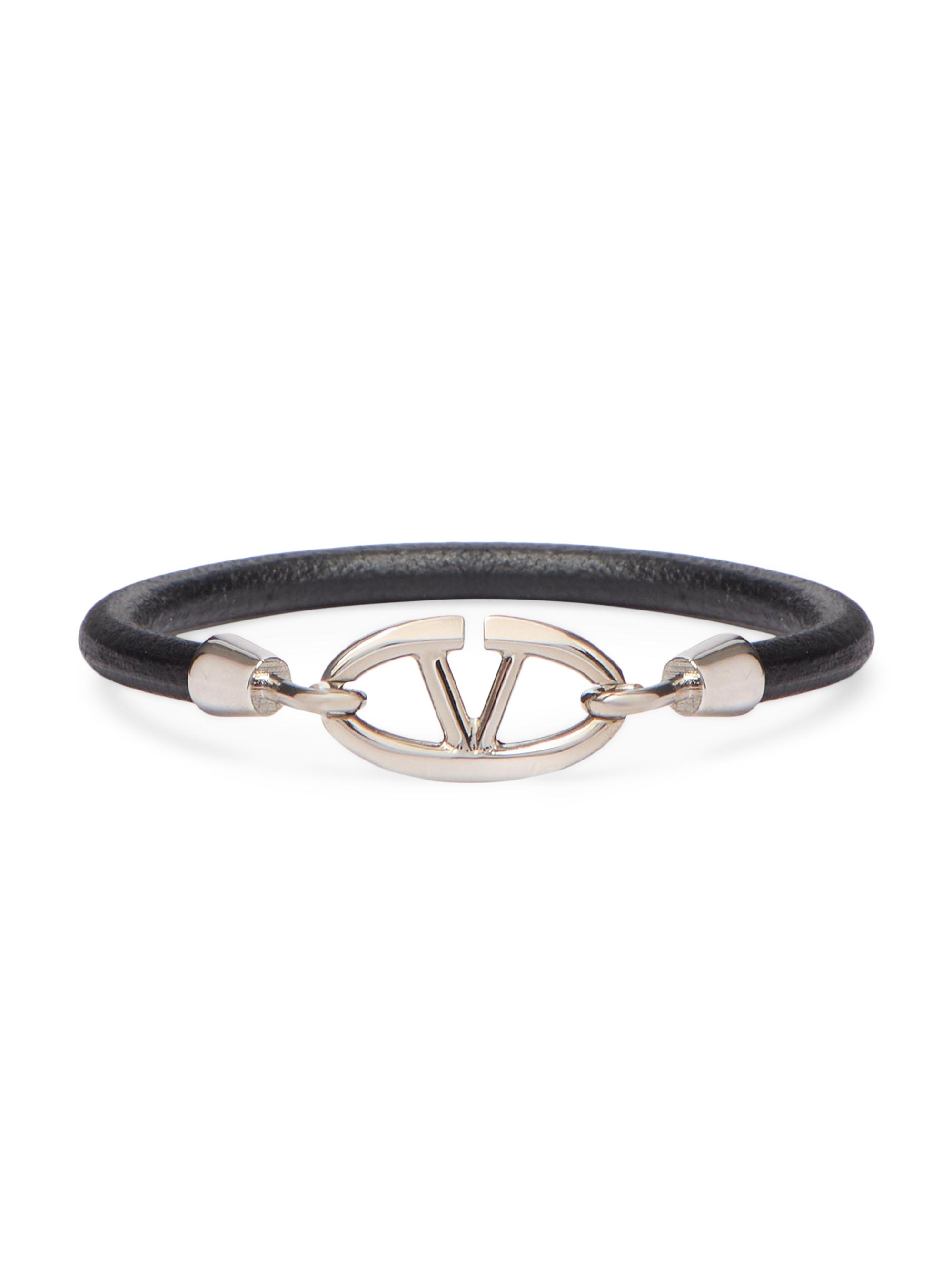 Valentino Garavani VLogo The Bold Edition Bracelet in Leather and