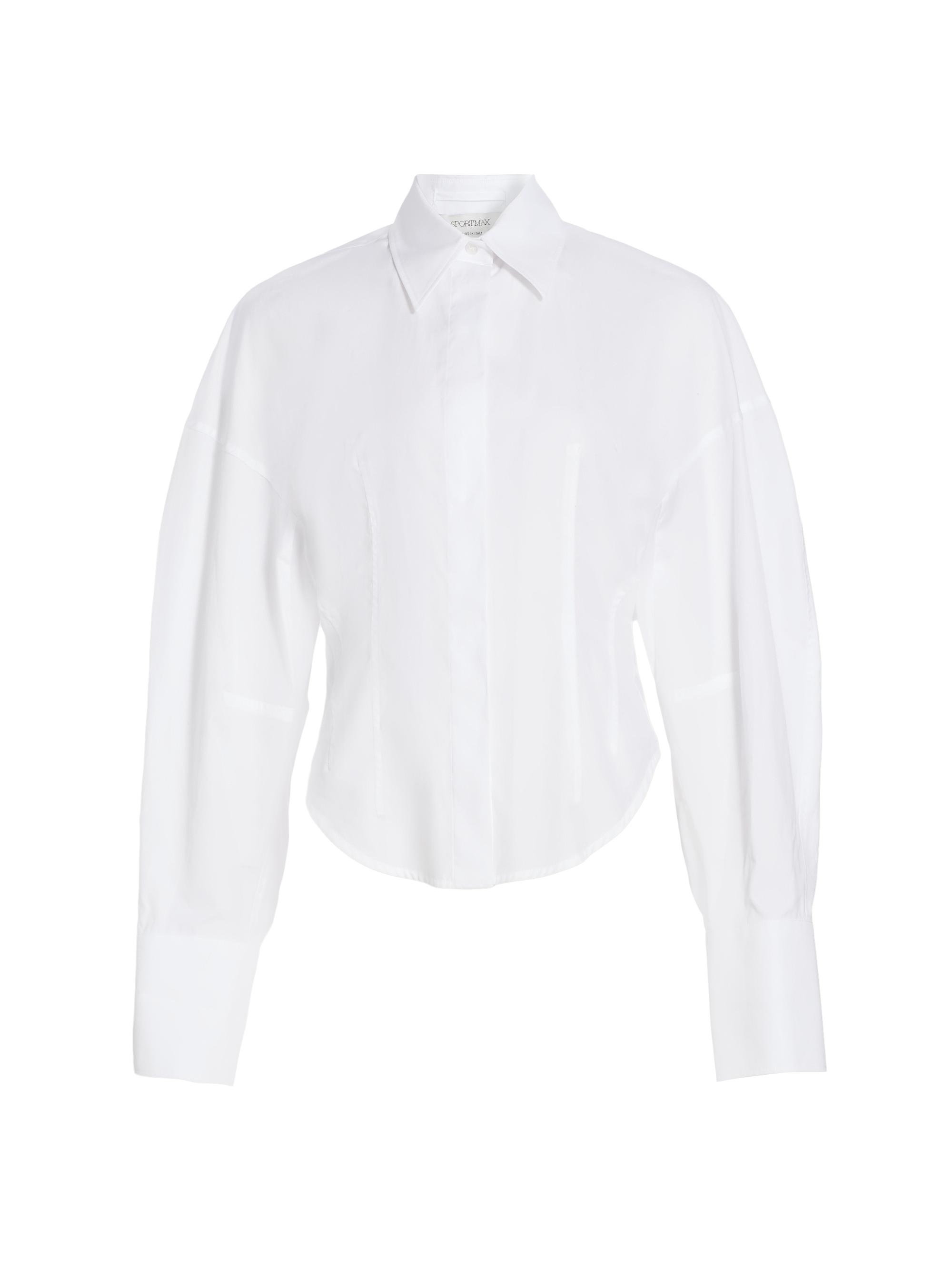 Sportmax Women's Nelson Tailored Cotton Shirt - Optical White