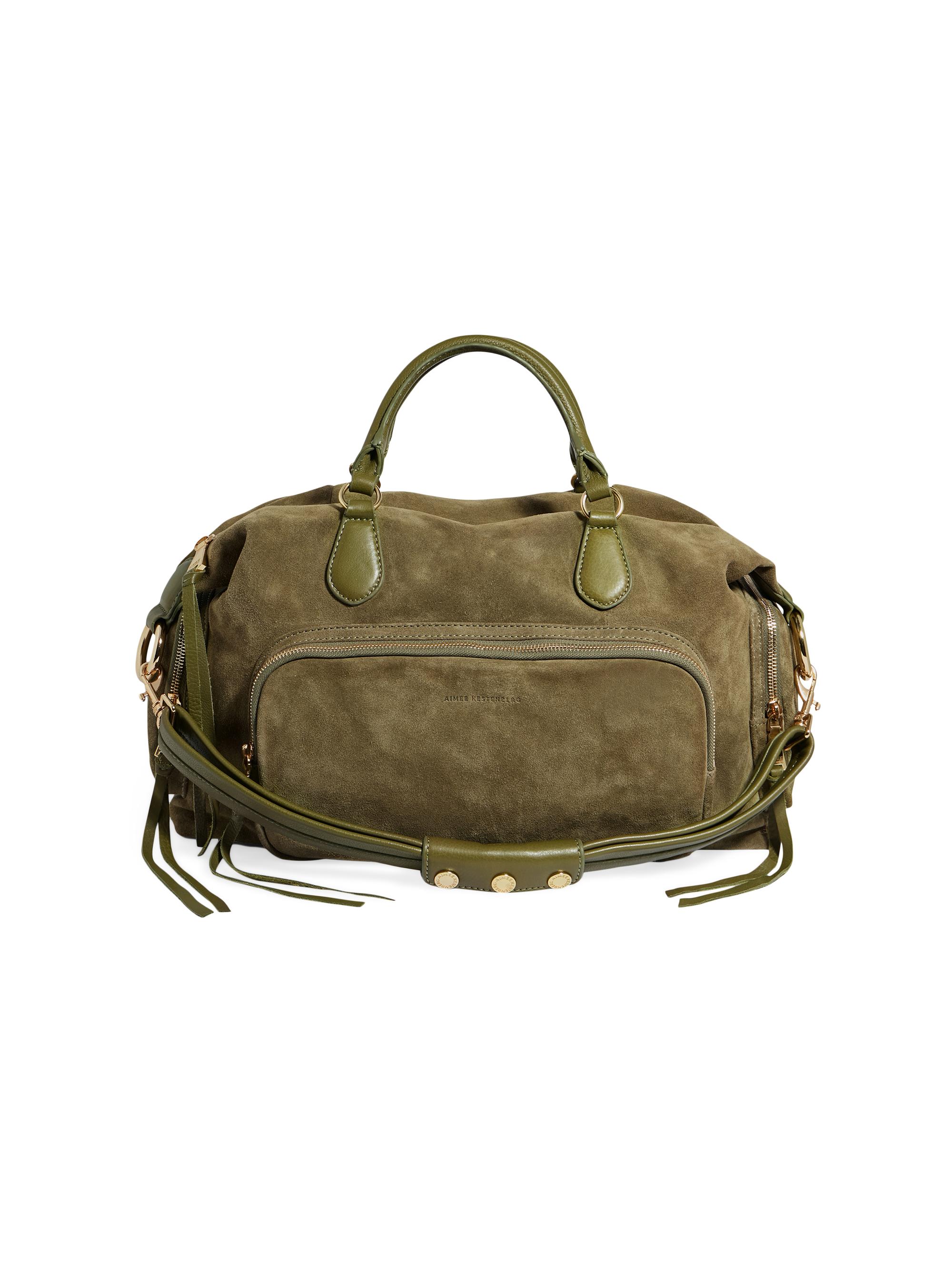 Aimee Kestenberg Women's Away We Go Suede Duffle Bag - Kelp Suede