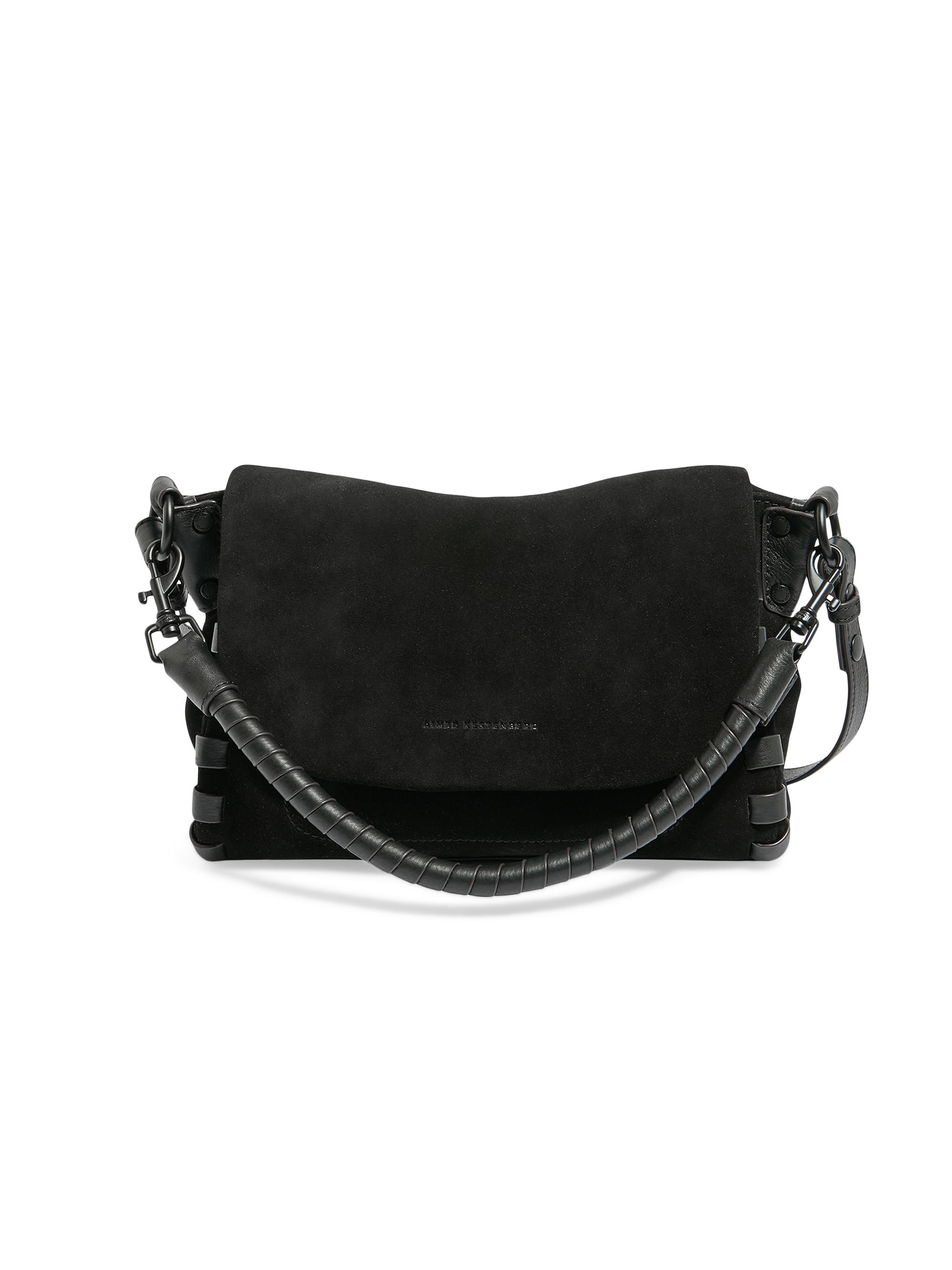 Aimee Kestenberg Women's Zen Convertible Suede Crossbody Bag - Black Suede