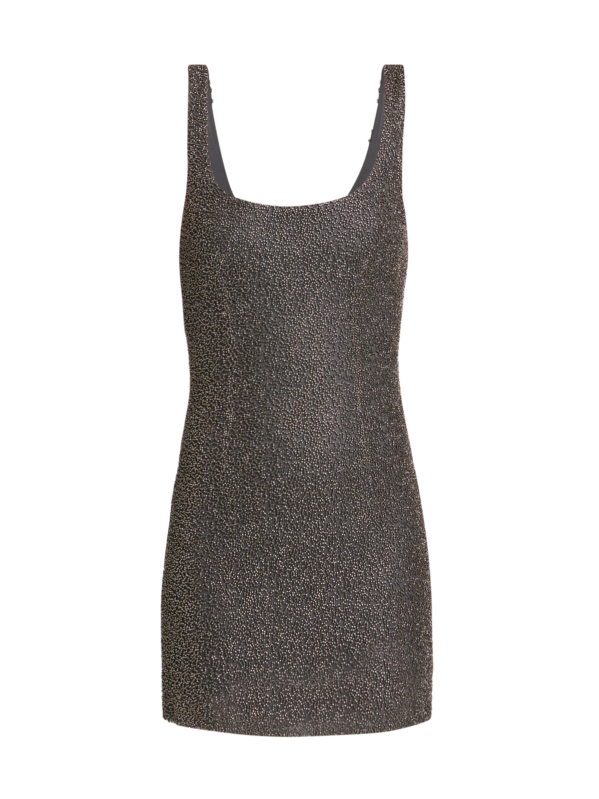 L'AGENCE Women's Inori Beaded Scoopneck Minidress - Gunmetal