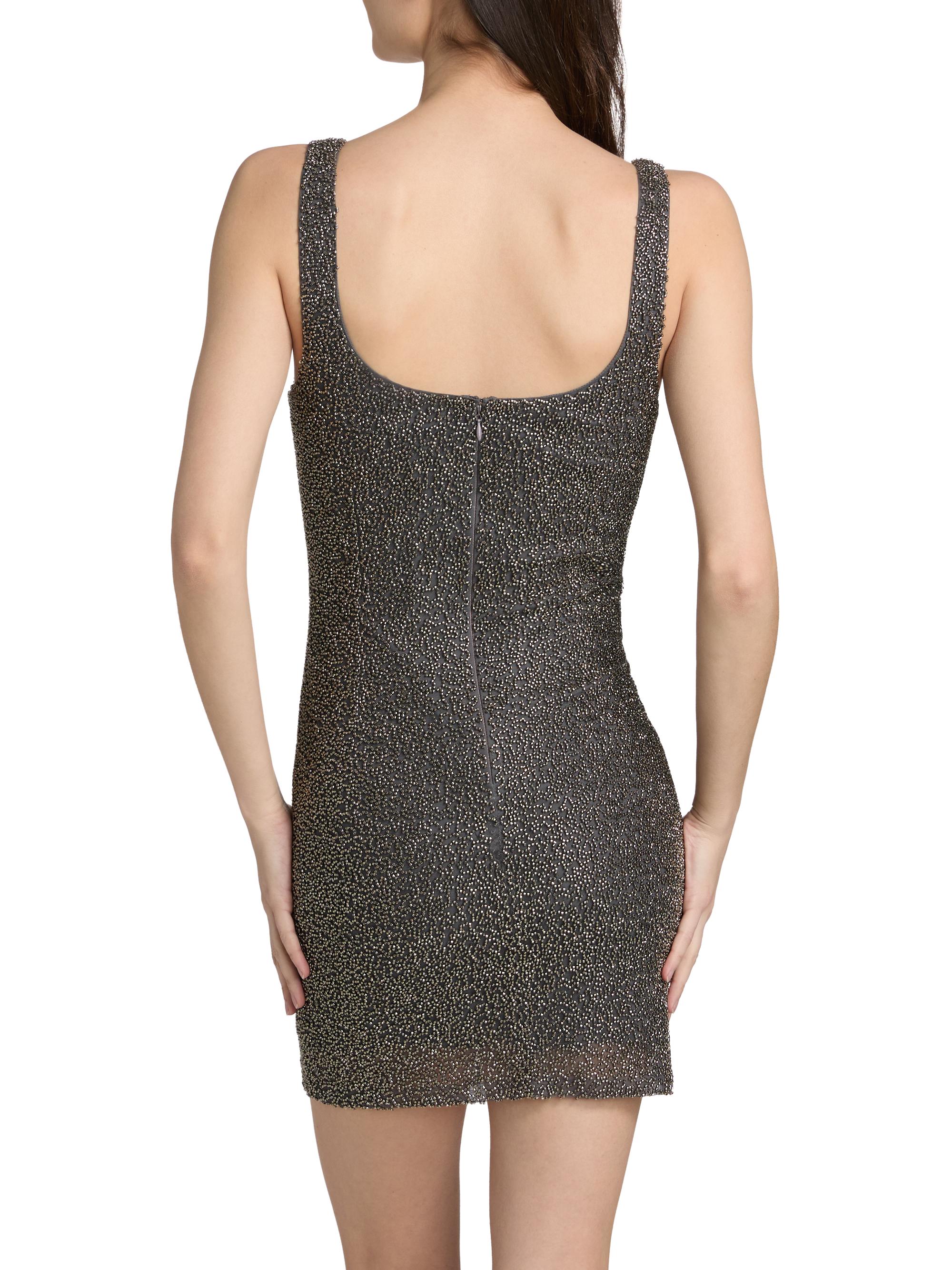 l'agence inori beaded mini dress L'AGENCE Inori Beaded Mini Dress in Black