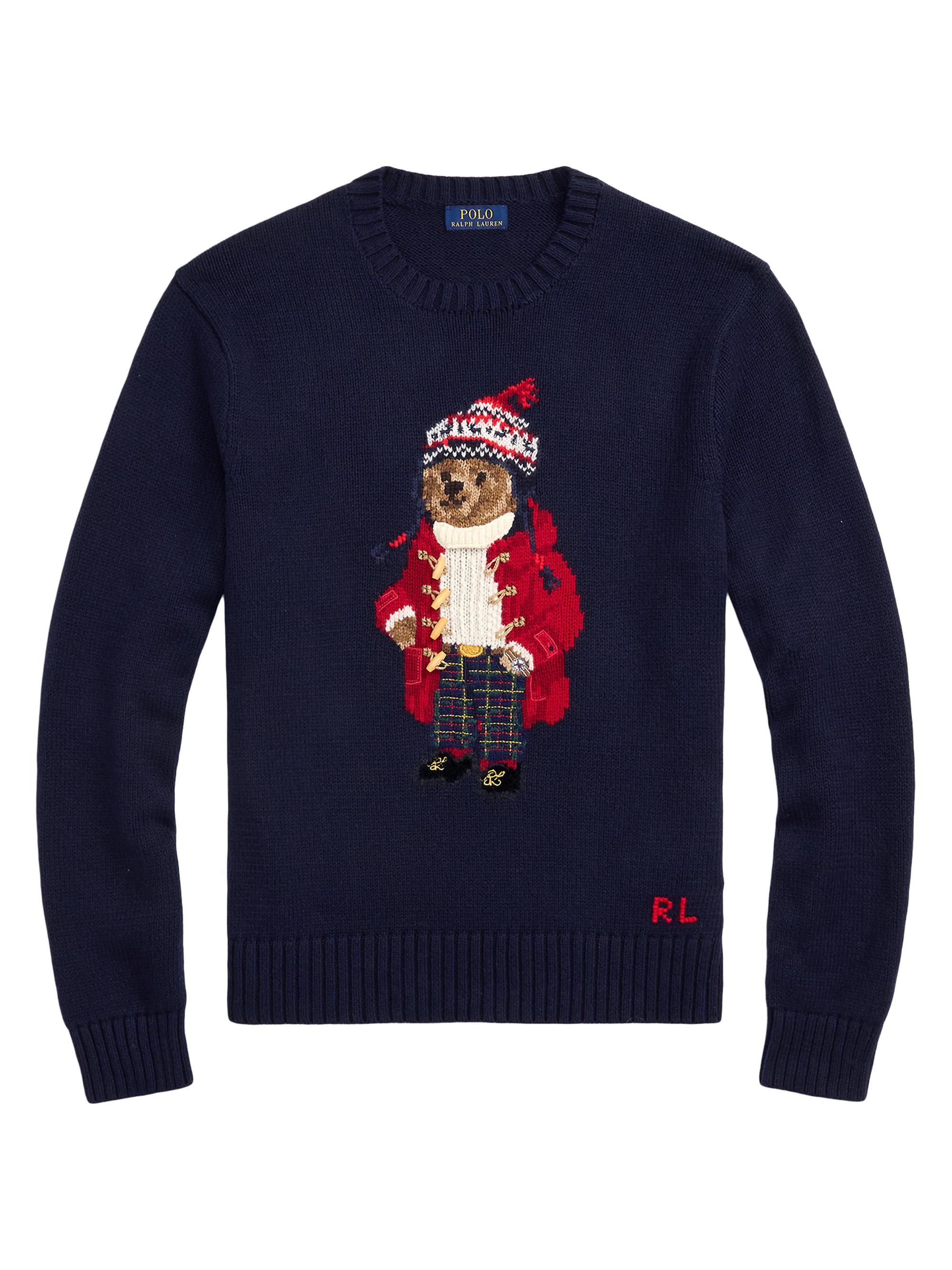 Polo Ralph Lauren Men's Polo Bear Cotton-Cashmere Sweater - Ralph Navy