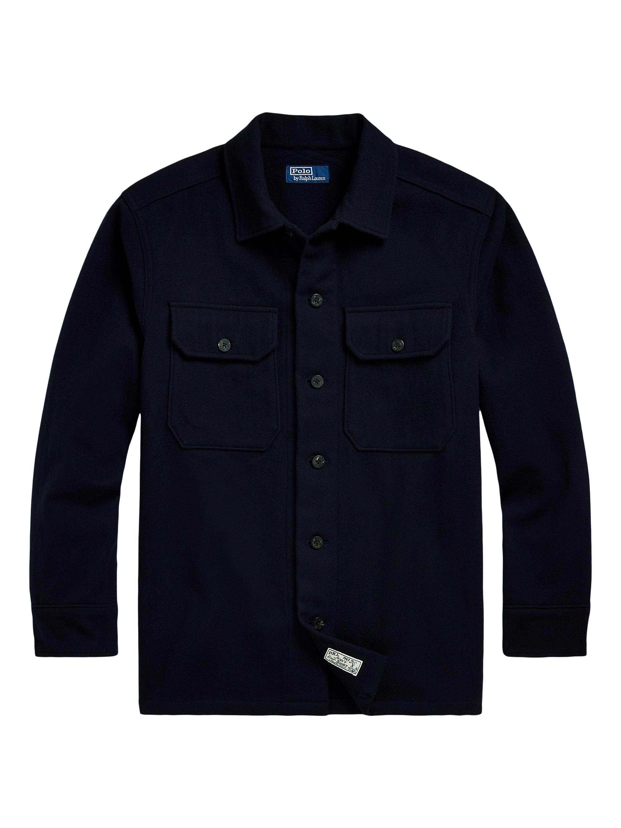 Polo Ralph Lauren Men's Wool-Blend Utilitarian Twill Shirt - Collection Navy