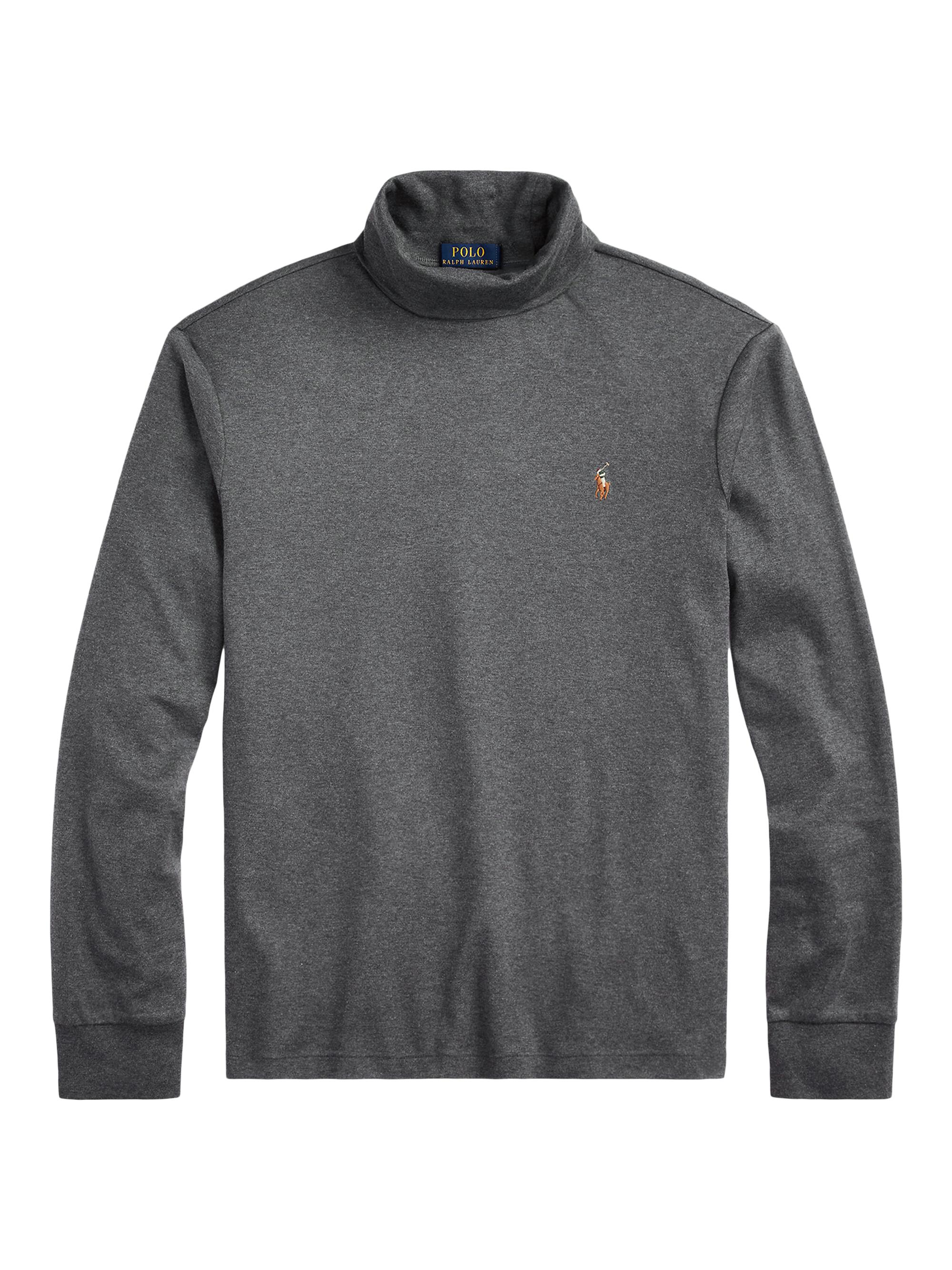 Polo Ralph Lauren Men's Cotton Turtleneck Long-Sleeve T-Shirt - Barclay Heather