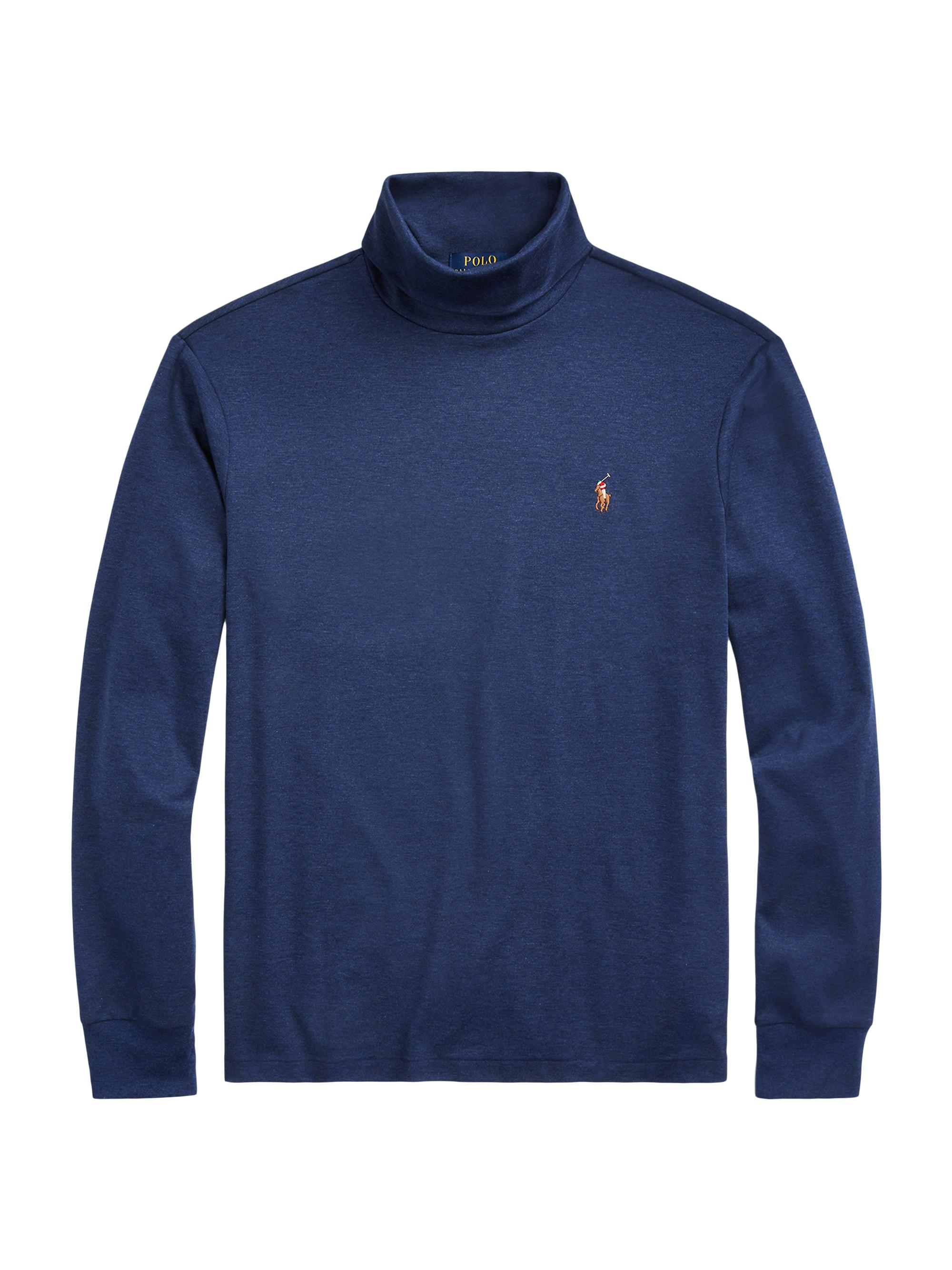 Polo Ralph Lauren Men's Soft Cotton Turtleneck - Spring Navy Heather