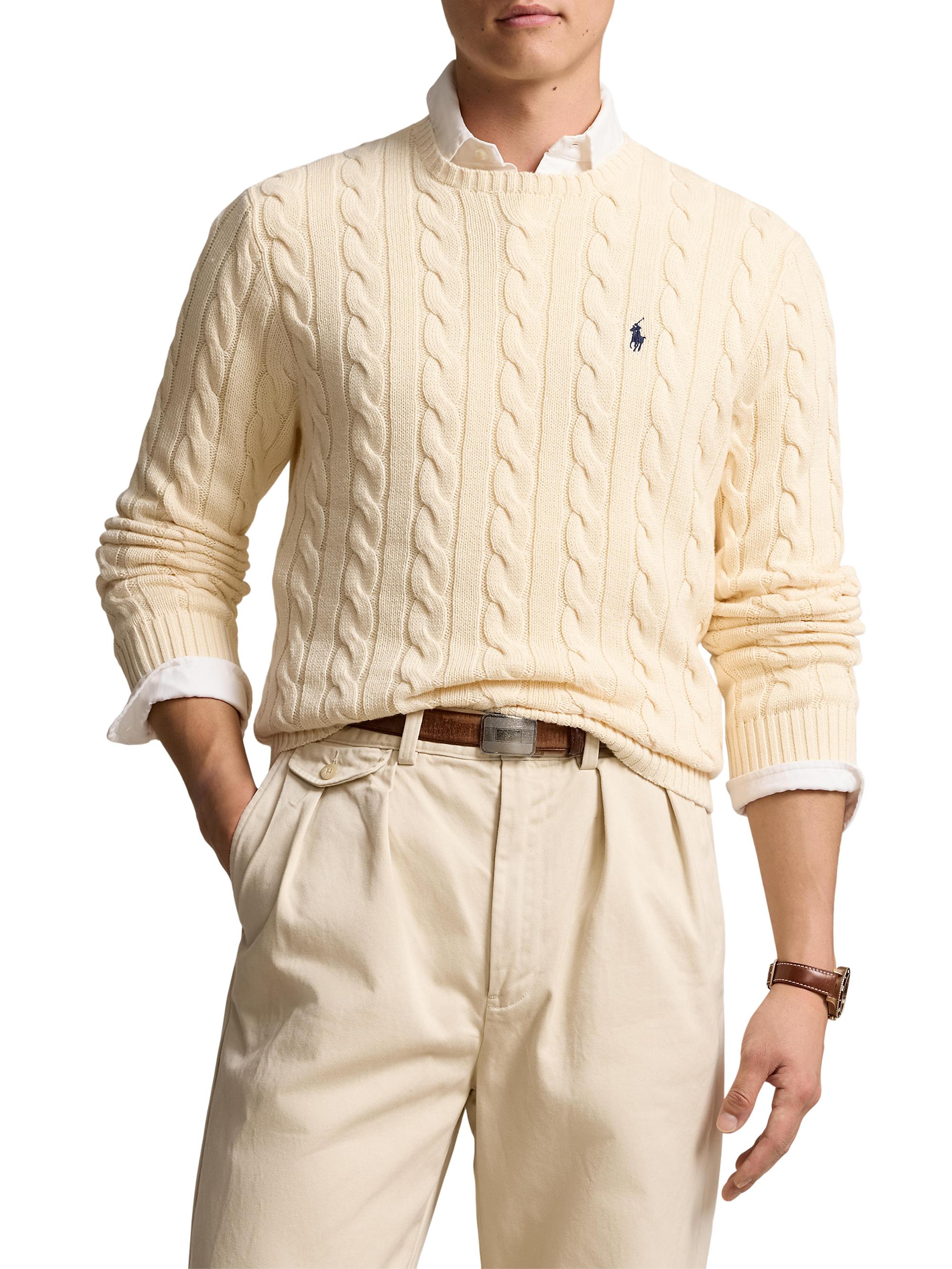 トップス H COTTON NYLON CORD POLO COLLAER KNIT Polo Ralph Lauren Julianna cotton cable-knit pullover for