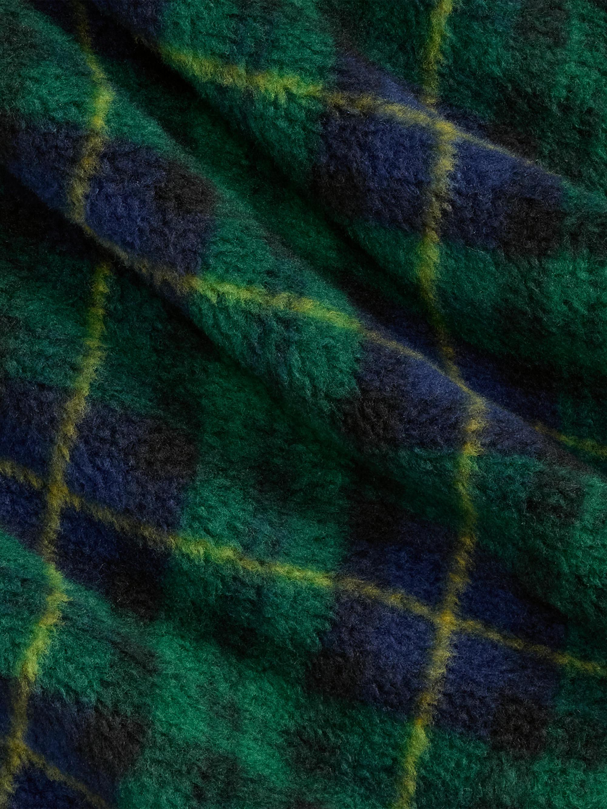 Plaid Patchwork Fleece Shirt Jacket