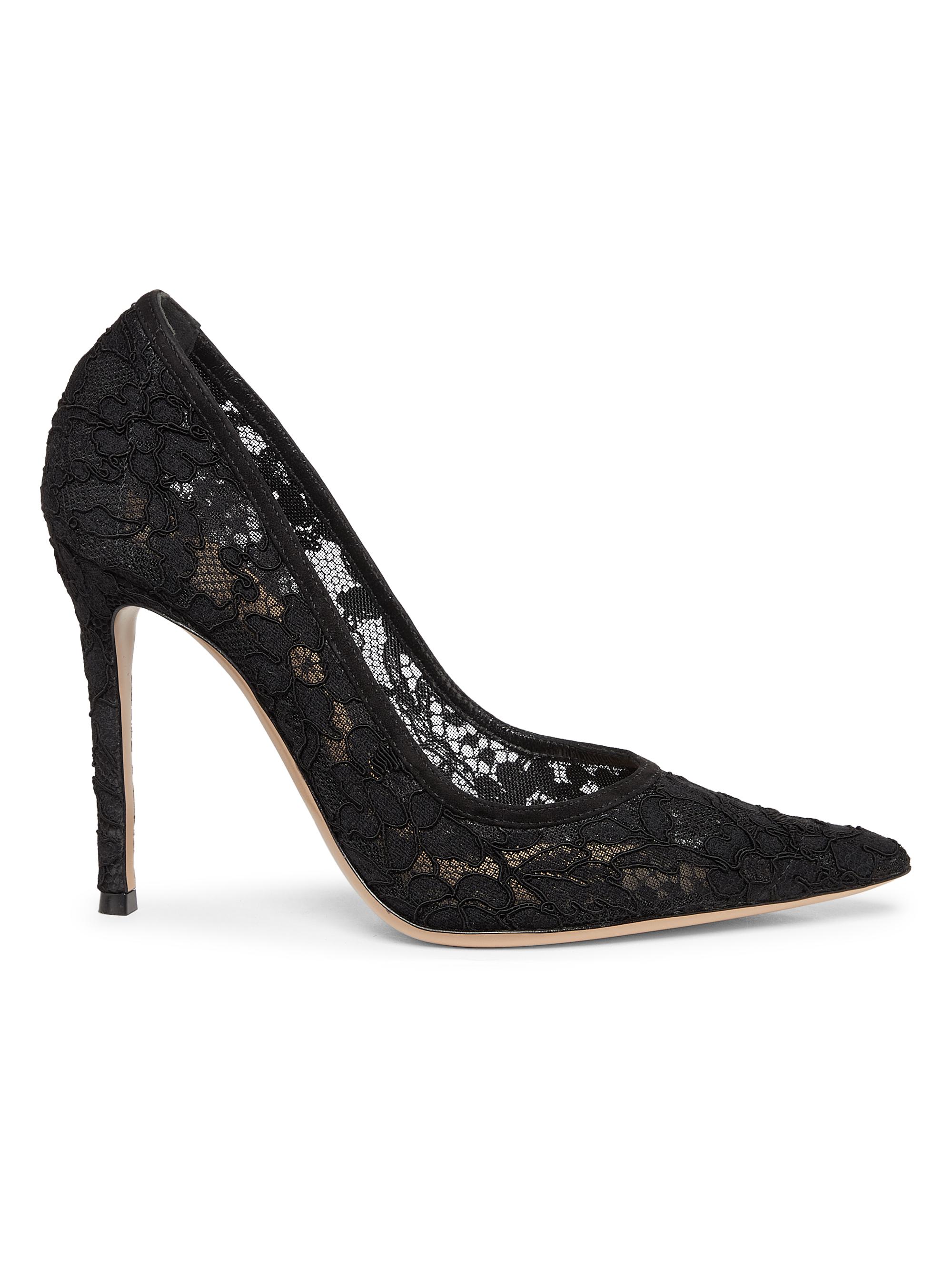 Gianvito Rossi Women's Lyon Rete Camoscio 105MM Pumps - Black