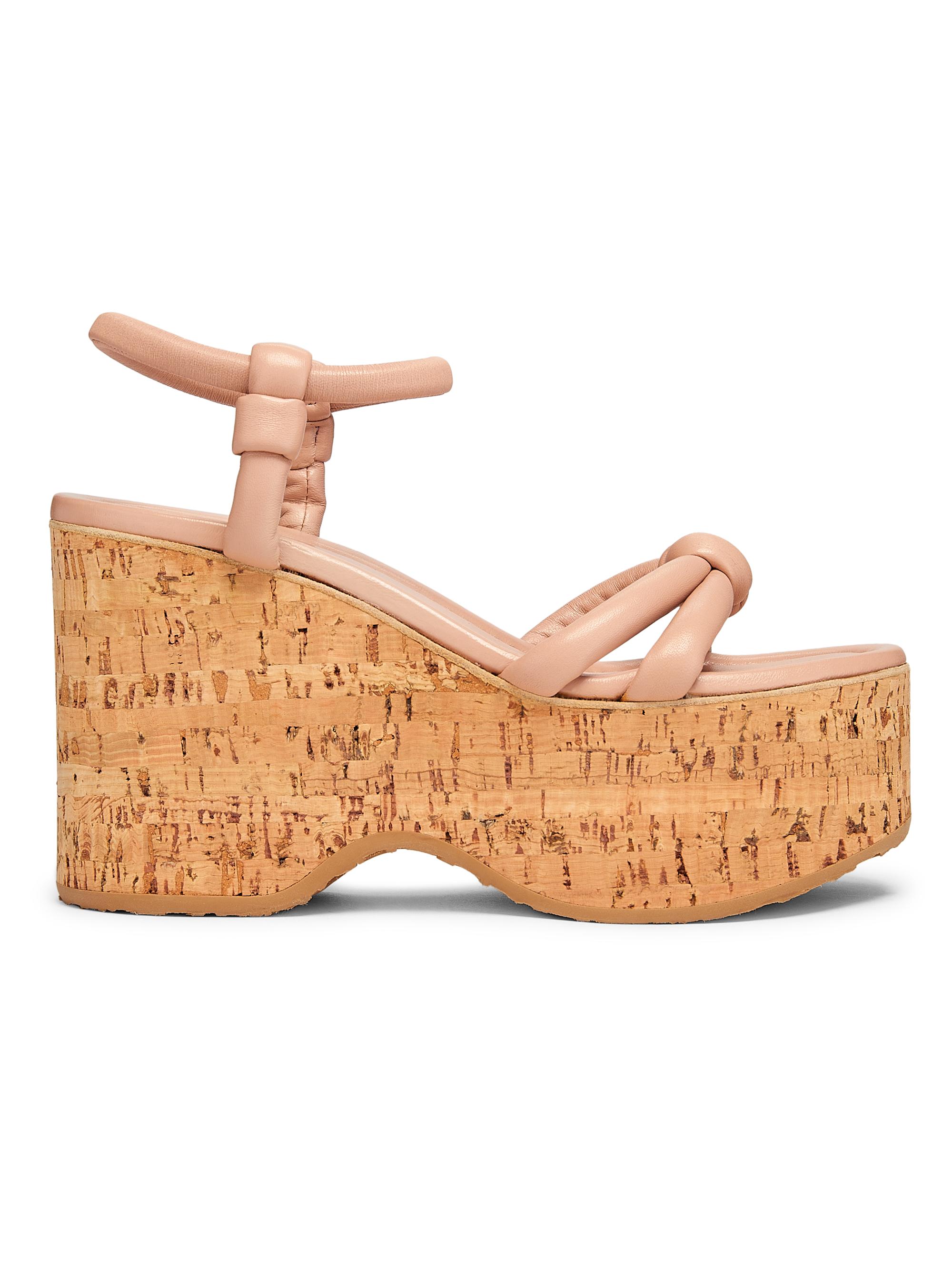 Gianvito Rossi Women's G3284 Nappa 0MM Leather Platform Sandals - Peach