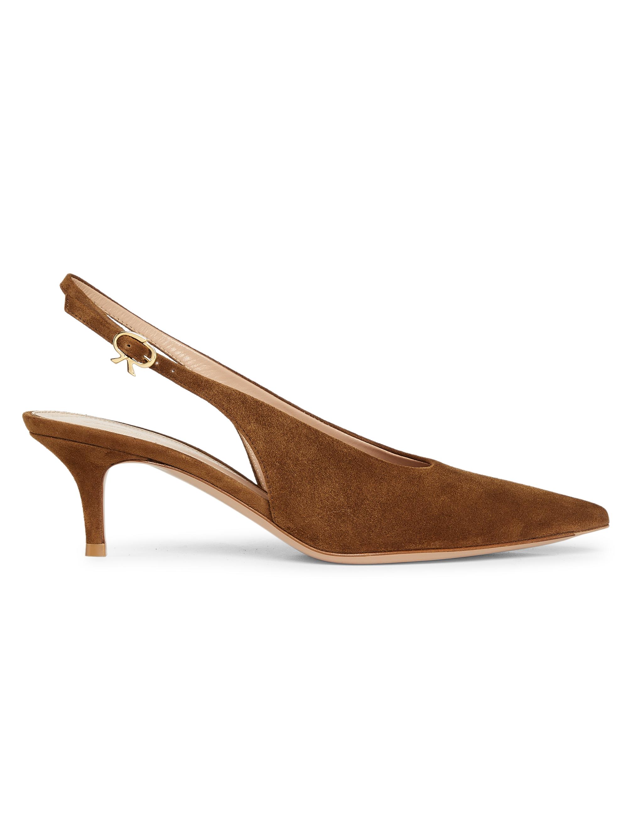 Gianvito Rossi Women's G95538 Camoscio Robbie 55MM Suede Slingback Pumps - Texas