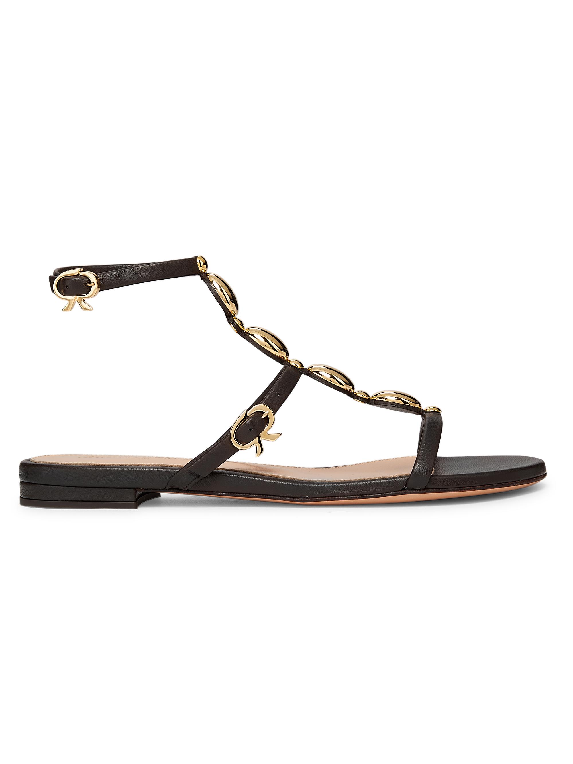 Gianvito Rossi Women's Embellished Leather Sandals - Black