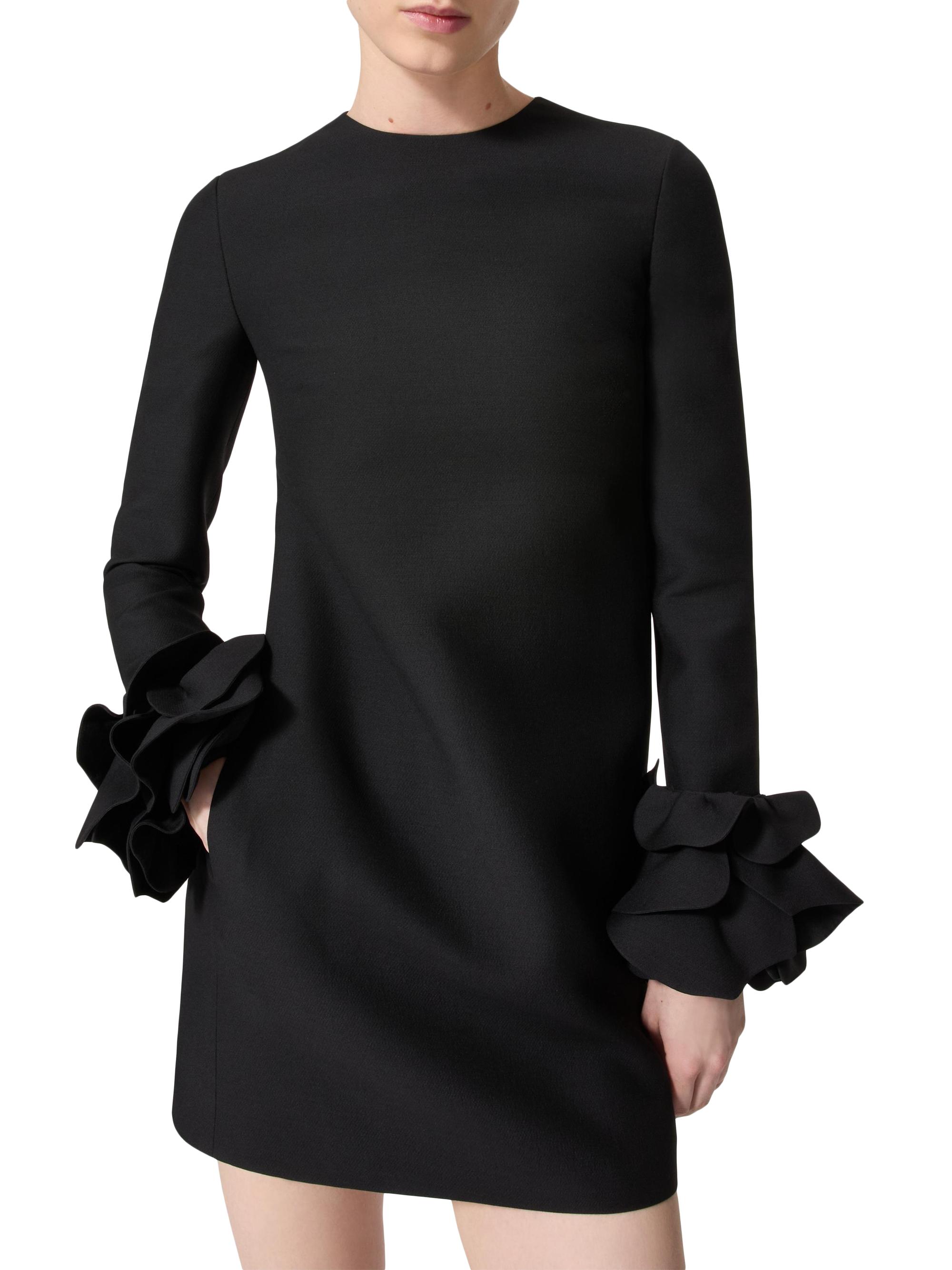 Valentino Garavani Embroidered Crepe Couture Short Dress | Saks