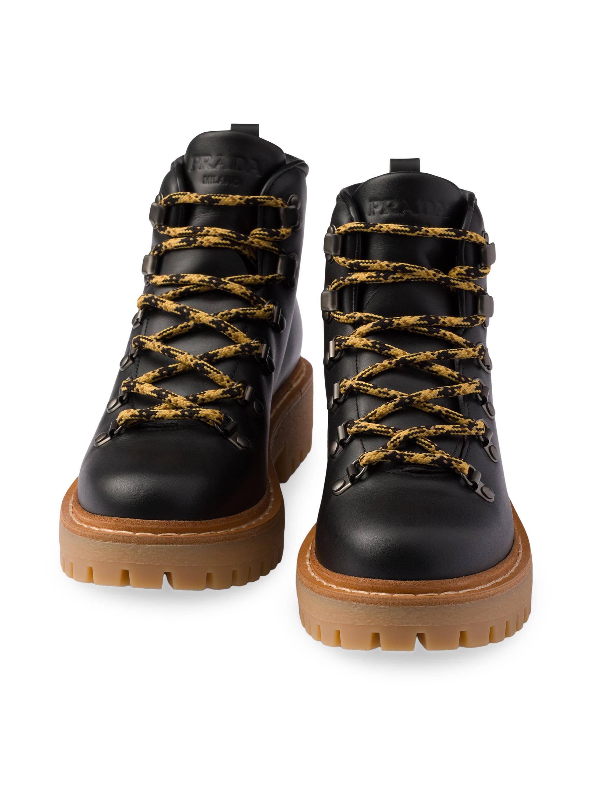 Prada Leather Laced Booties | Saks Fifth Avenue