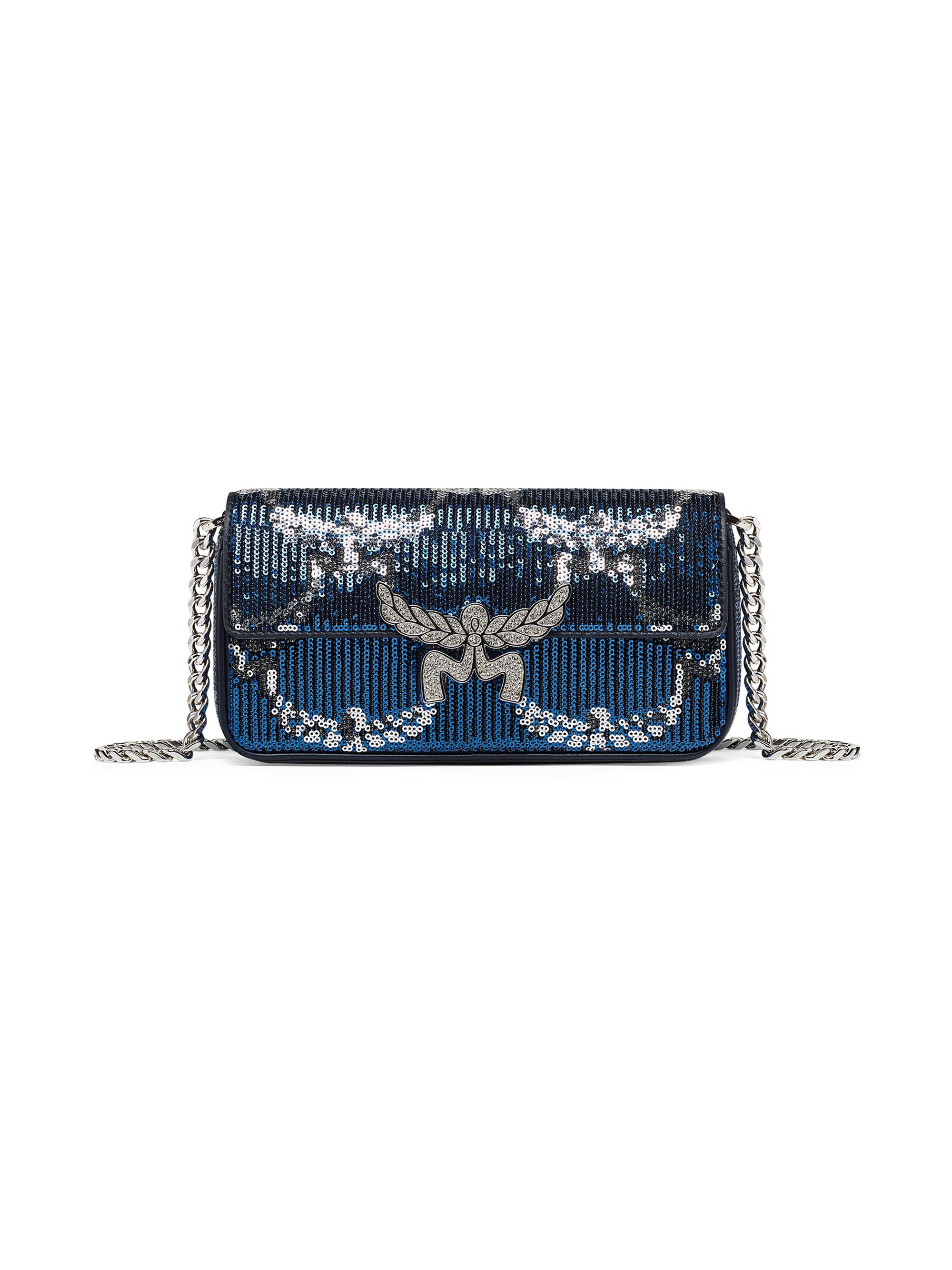 Marc Jacobs The Sequin Daisy Denim Dual Chain Wallet | Saks Fifth 