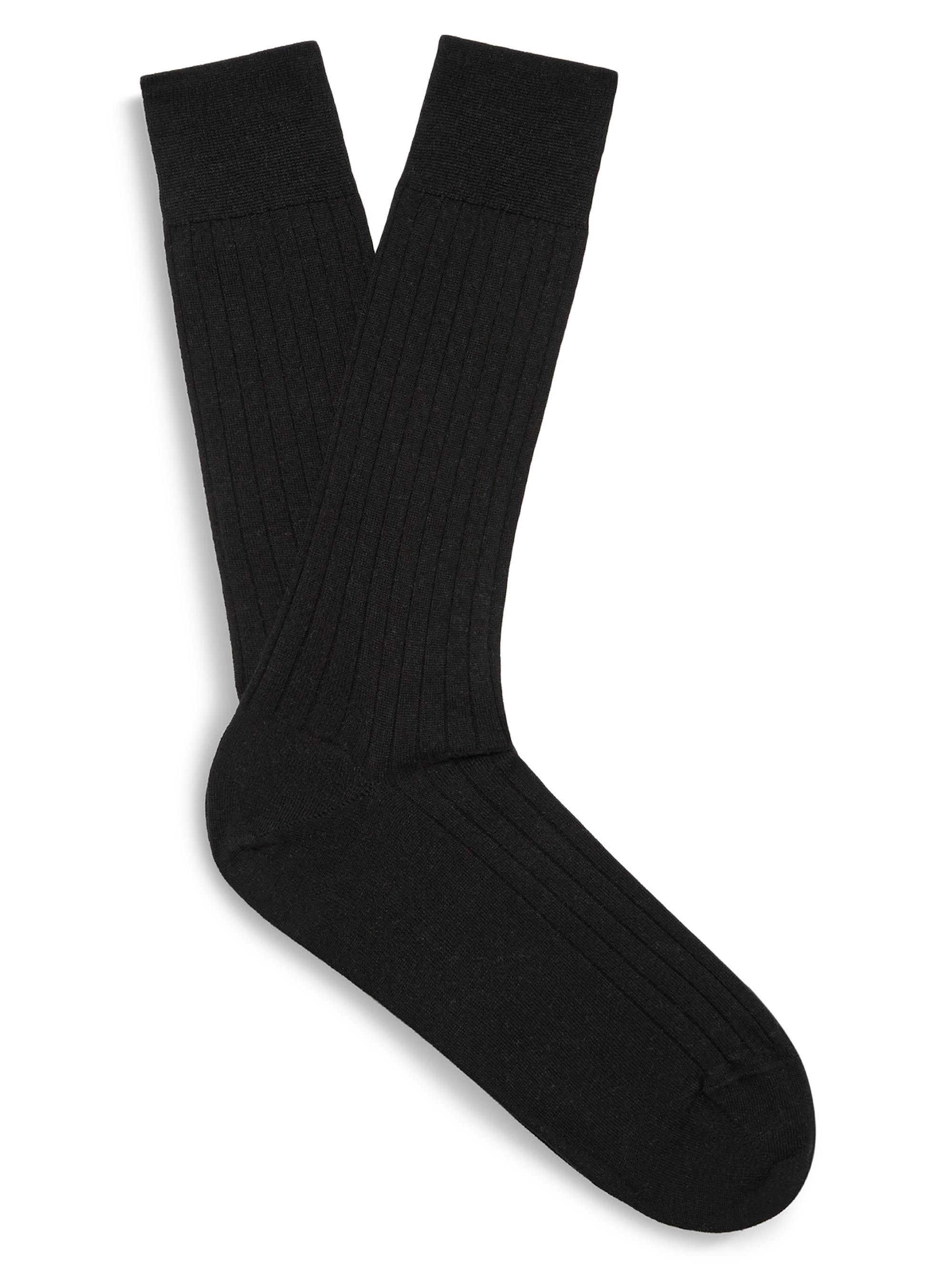 ZEGNA Men's Cotton, Cashmere, and Silk Socks - Black