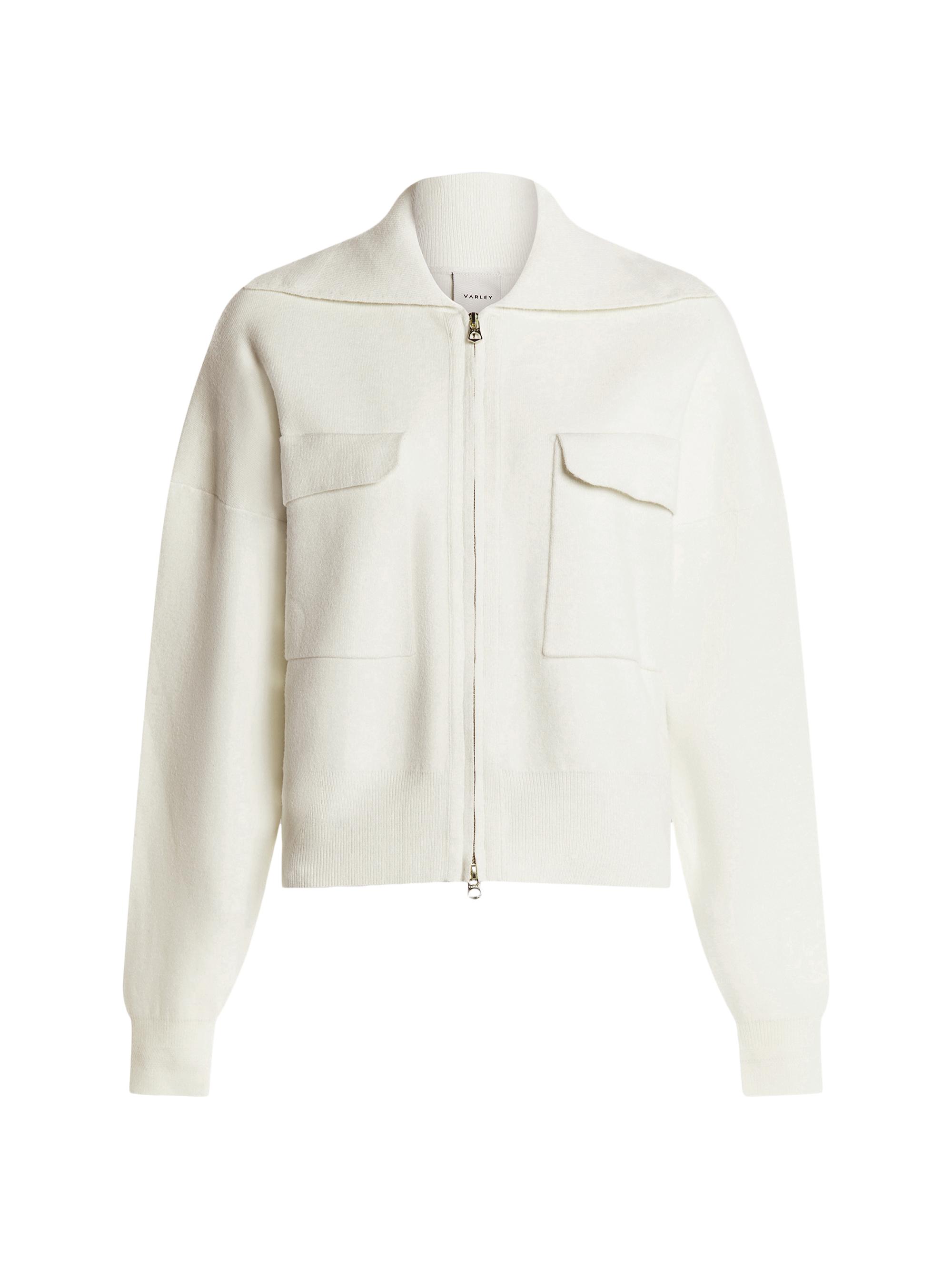 Varley Women's Felise Knit Zip-Up Jacket - Egret