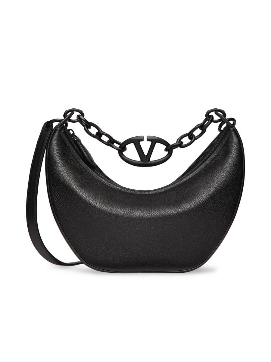 【関税&送料込】Valentino Garavani Vlogo Moon Mini Hobo Valentino Garavani VLogo Moon Mini Hobo Bag in Nappa Leather